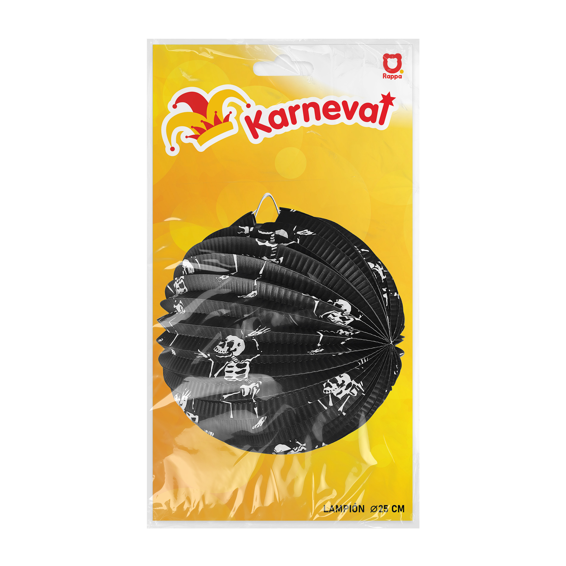 Lampion Halloween kostlivci 25 cm