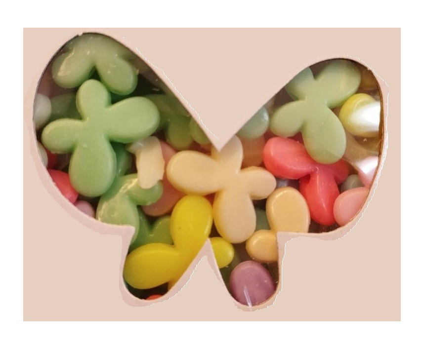 Sada korálků - motýlci + 1 metr provázek