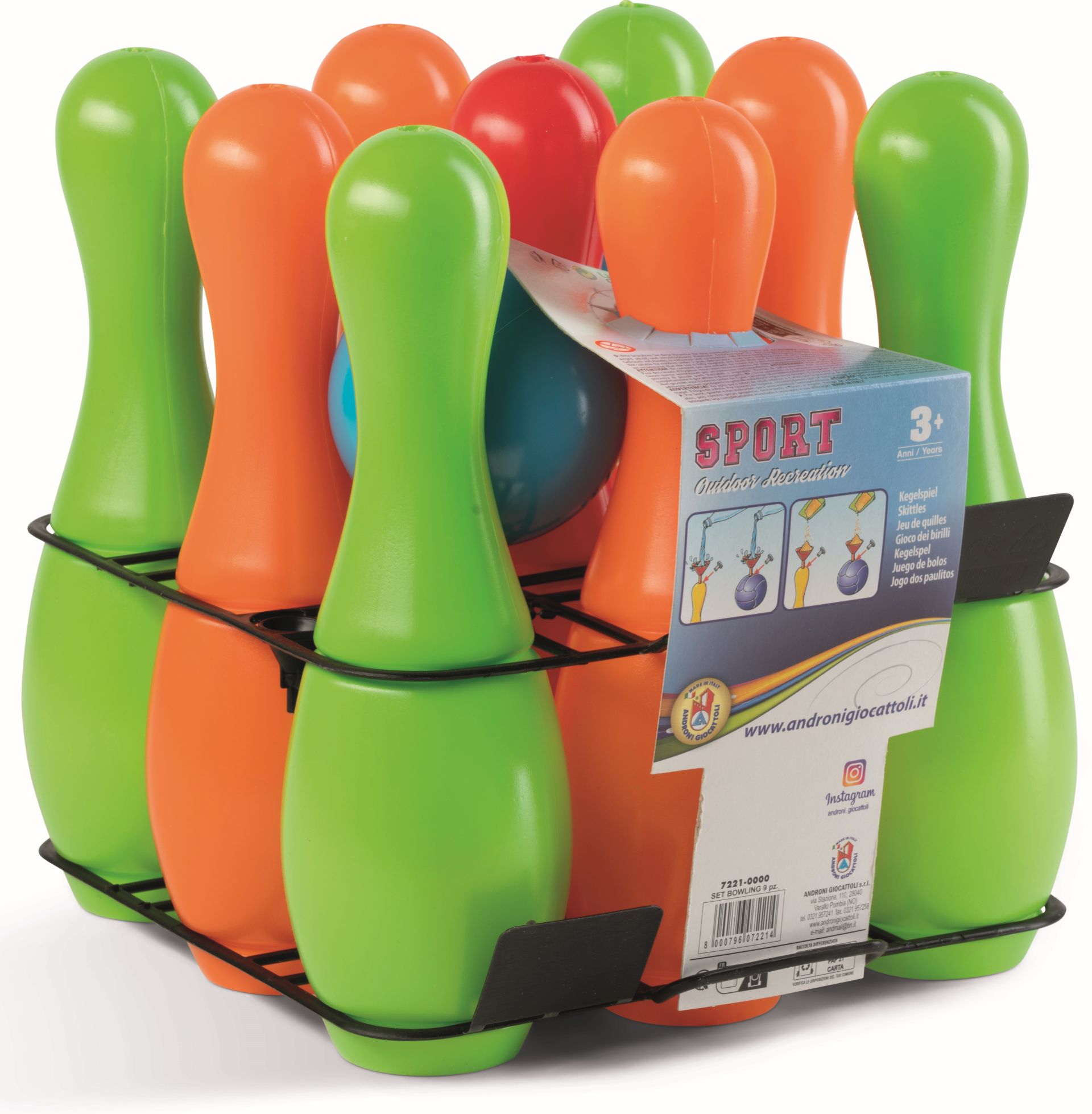 Androni Bowling 9+2 plnitelný vodou nebo pískem výška 27 cm