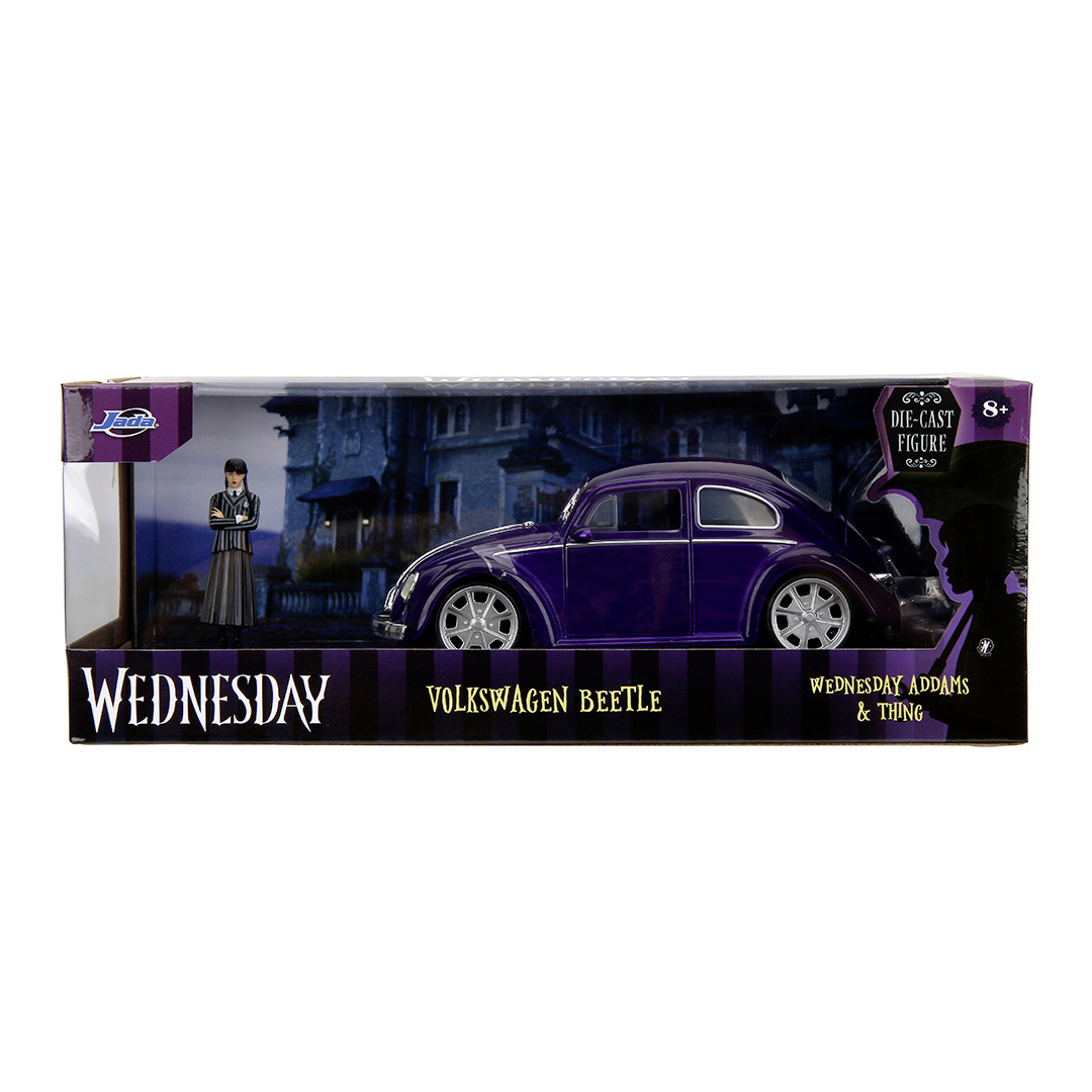 Wednesday auto 1972 VW Beetle 1:24 a figurka Wednesday