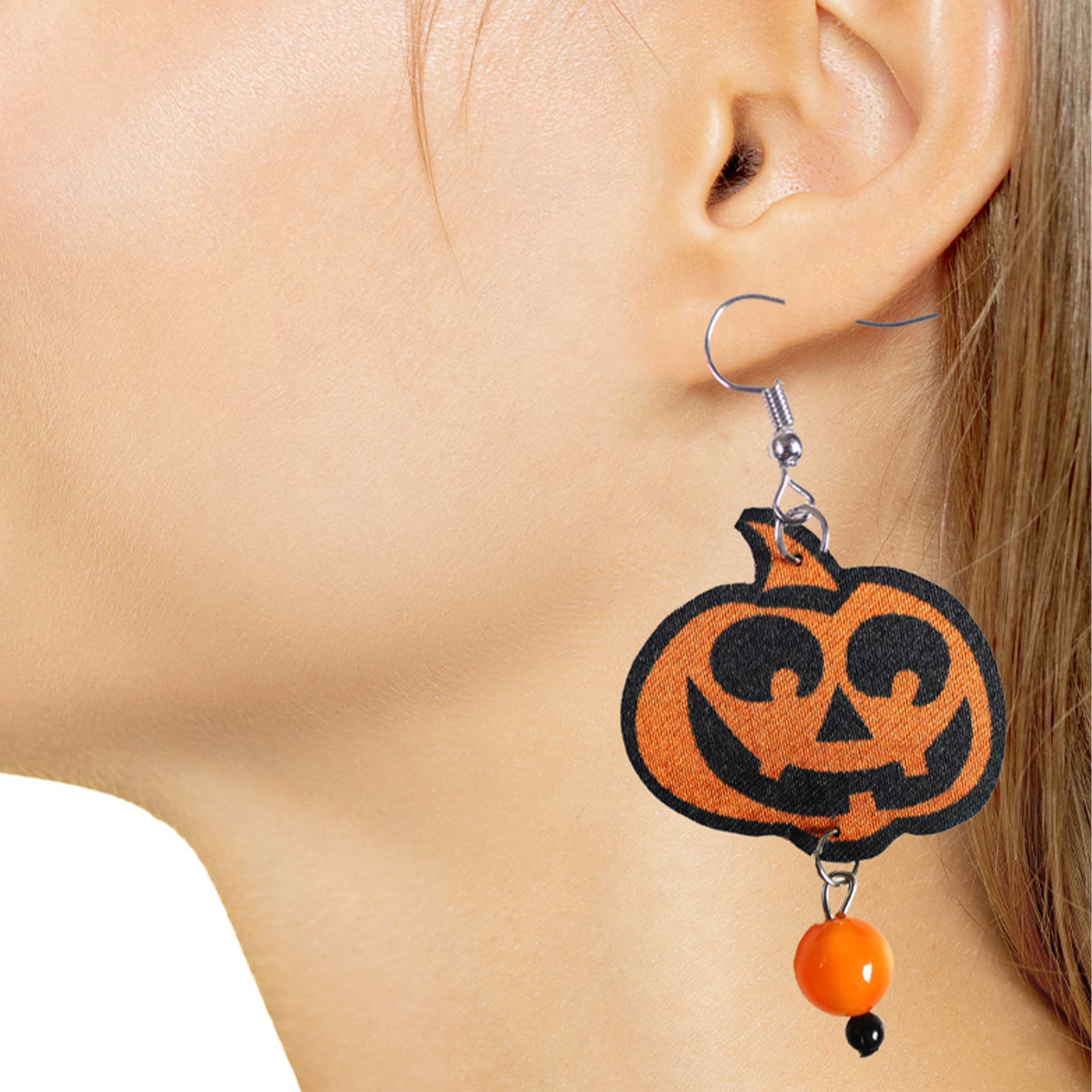Náušnice dýně Halloween