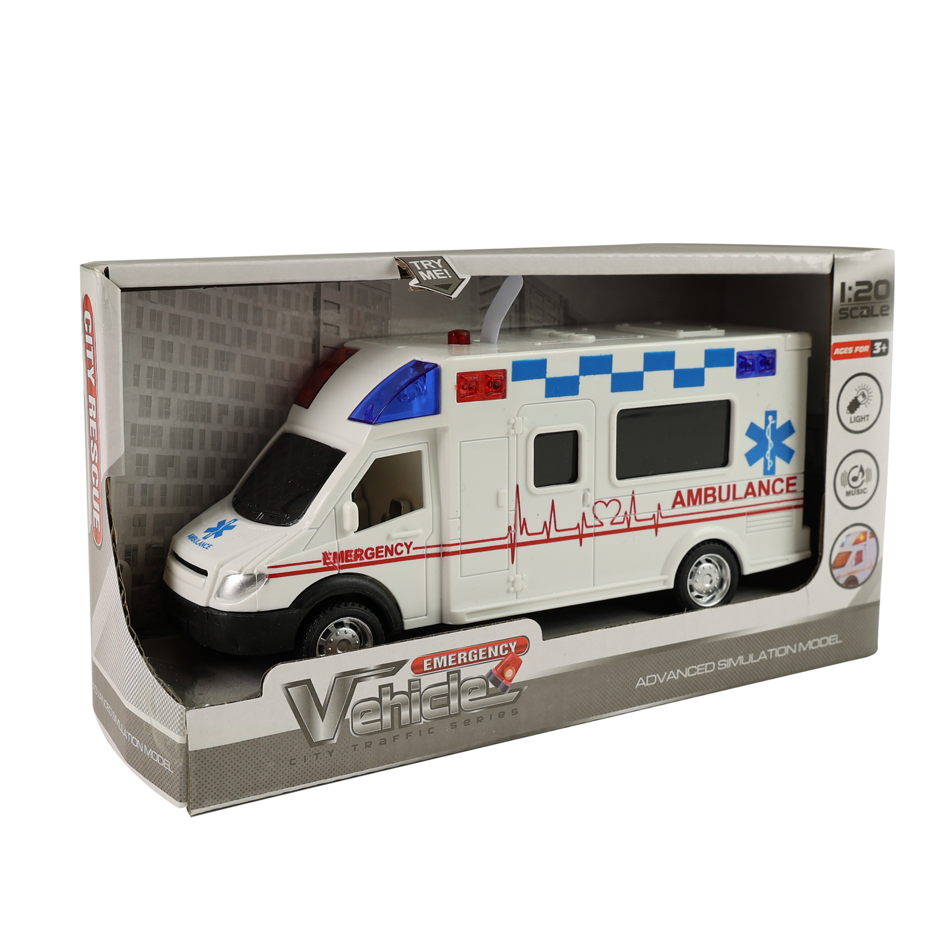 Auto ambulance se zvukem a světlem
