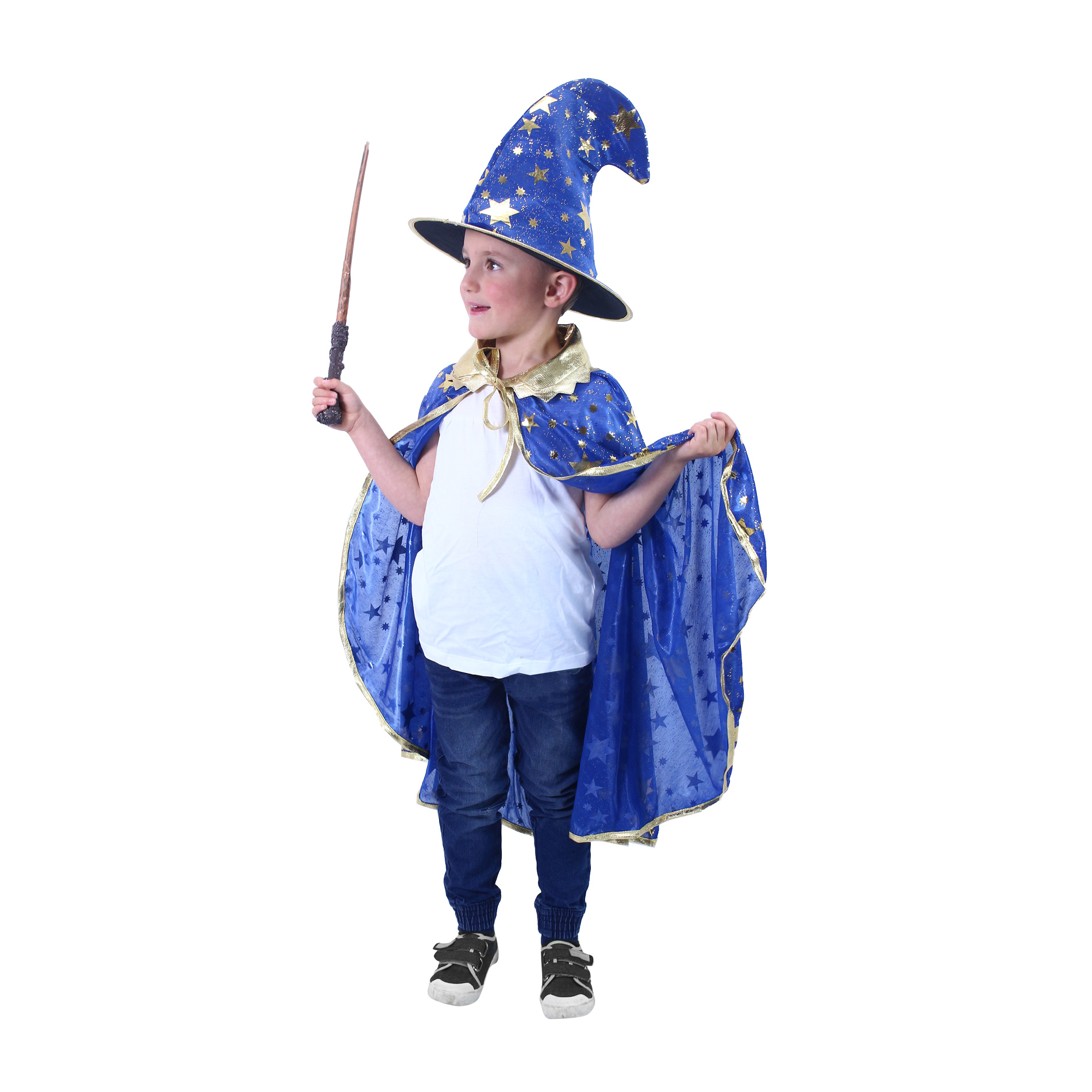 Dětský plášť modrý s kloboukem