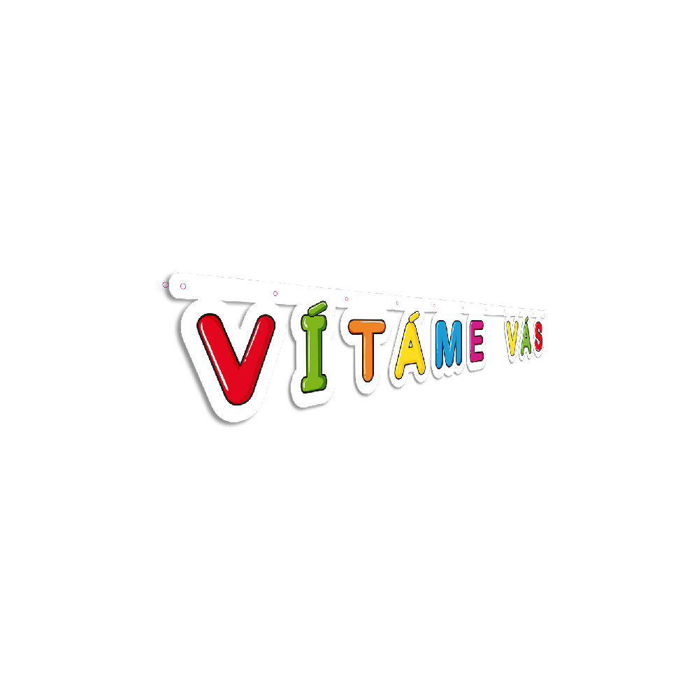 Girlanda papírová - VÍTÁME VÁS