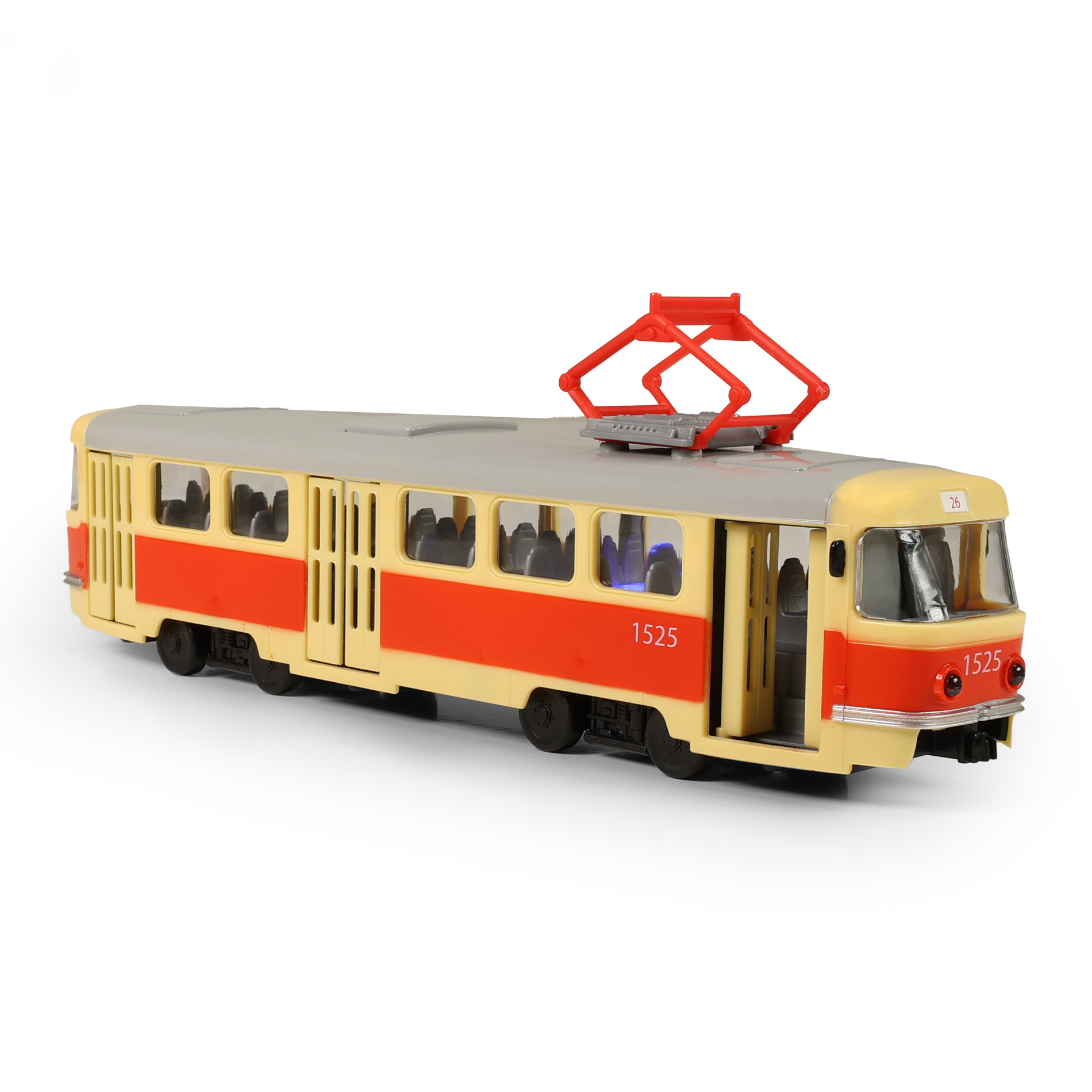 Tramvaj která hlásí zastávky česky 28 cm