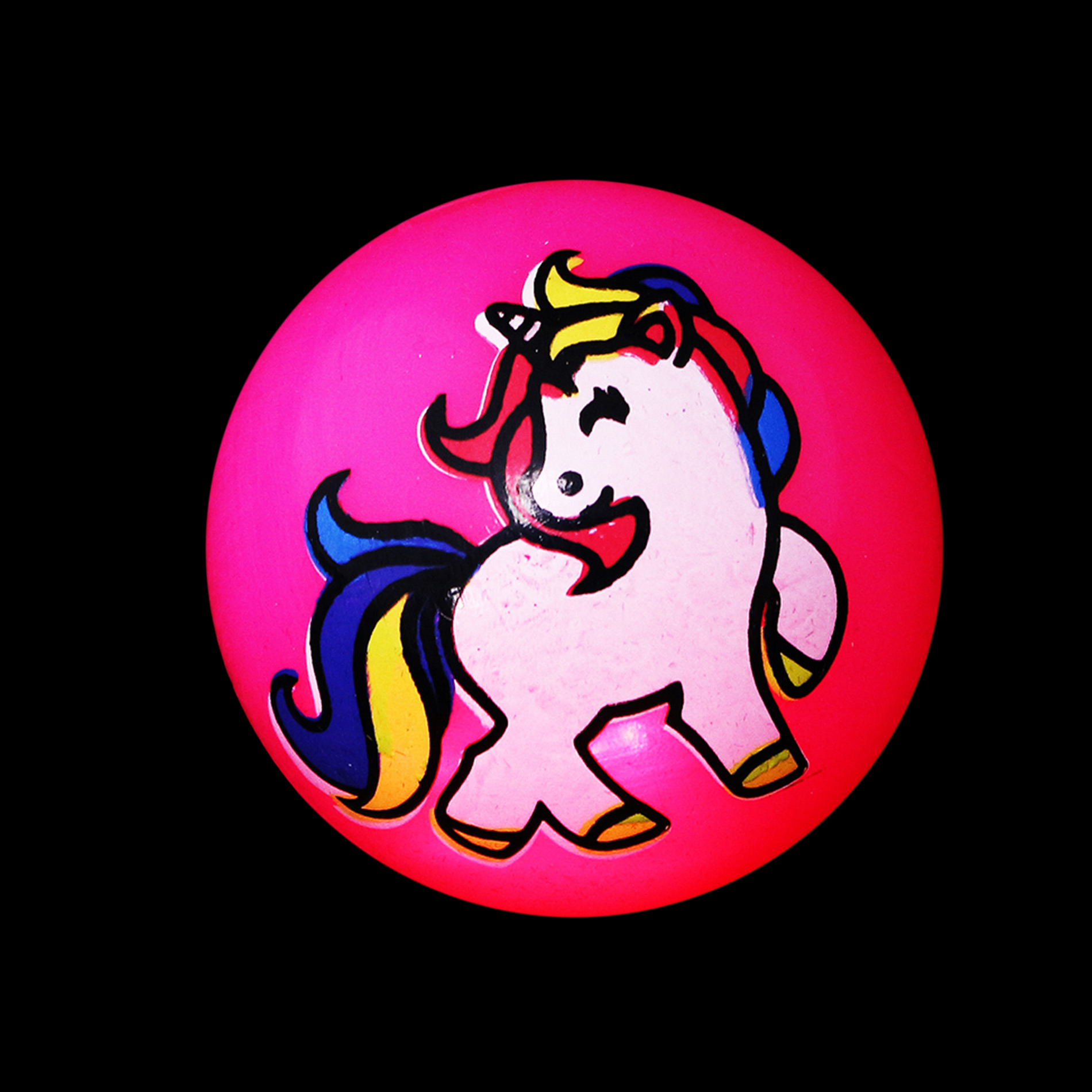 Skákací míček jednorožec se světlem 5.5 cm