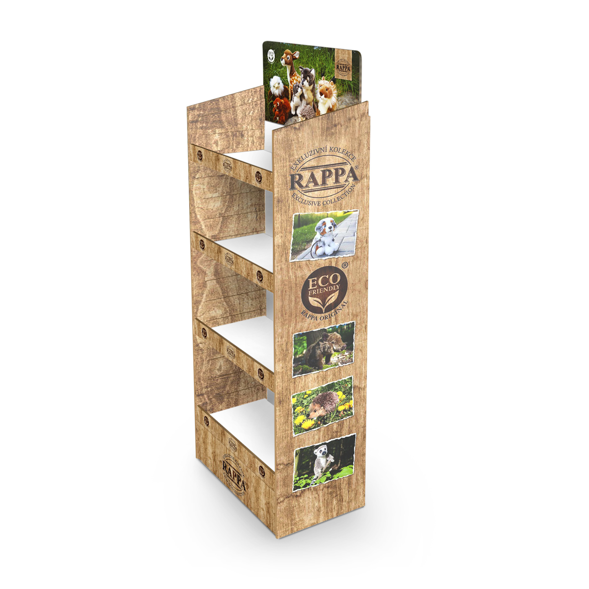 Papírový stojan v designu Exkluzivní plyše