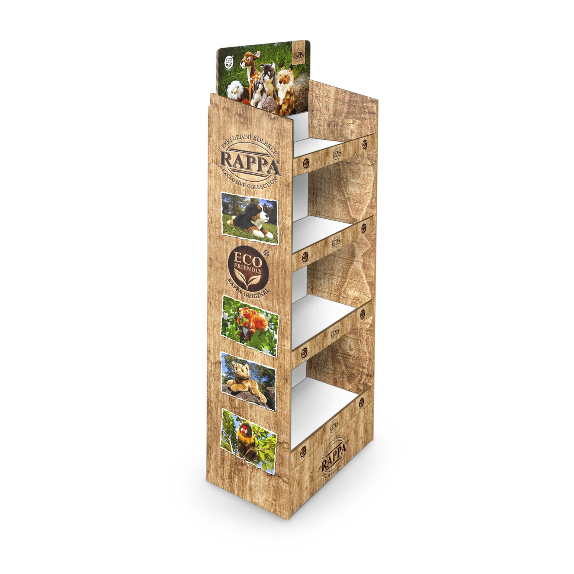 Papírový stojan v designu Exkluzivní plyše