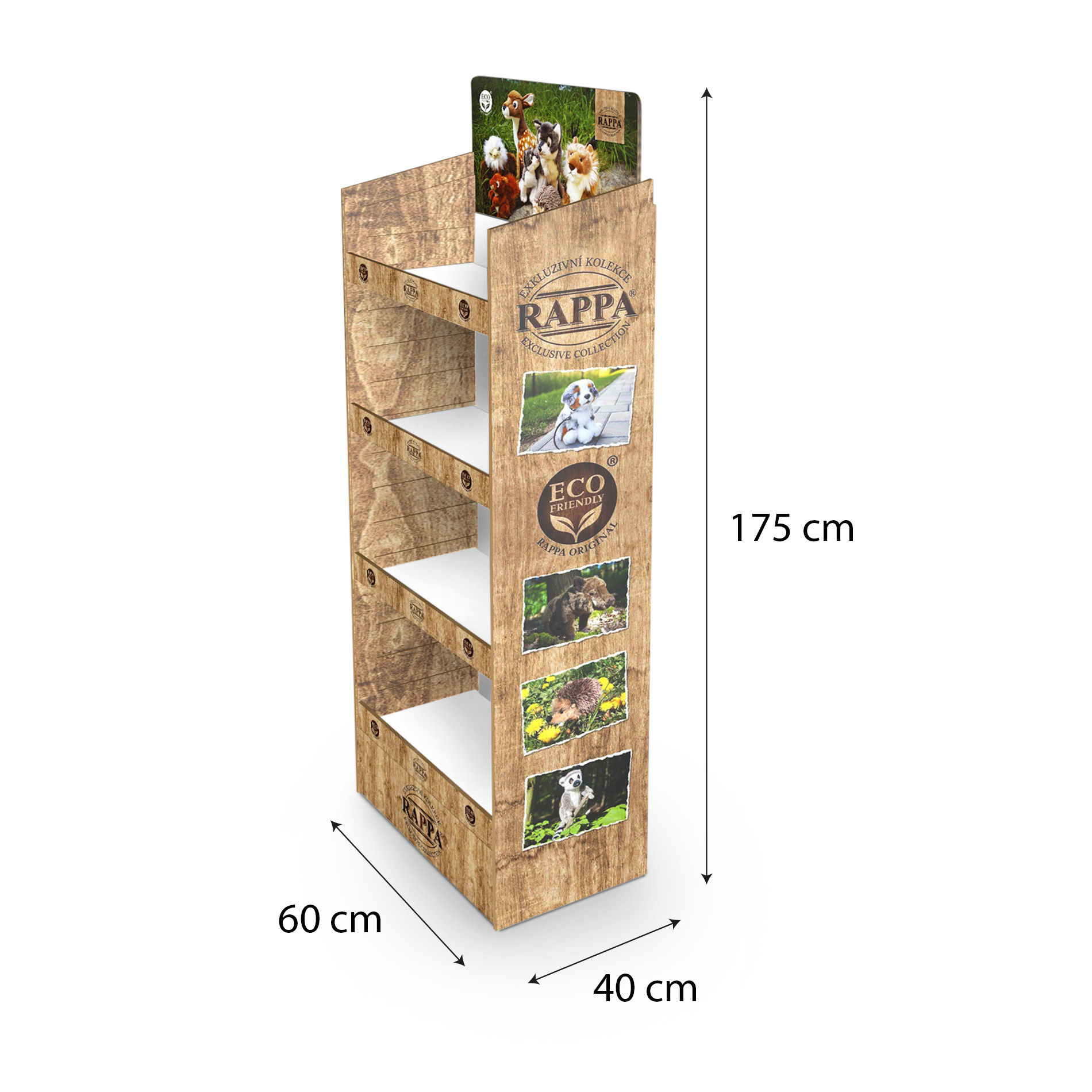 Papírový stojan v designu Exkluzivní plyše