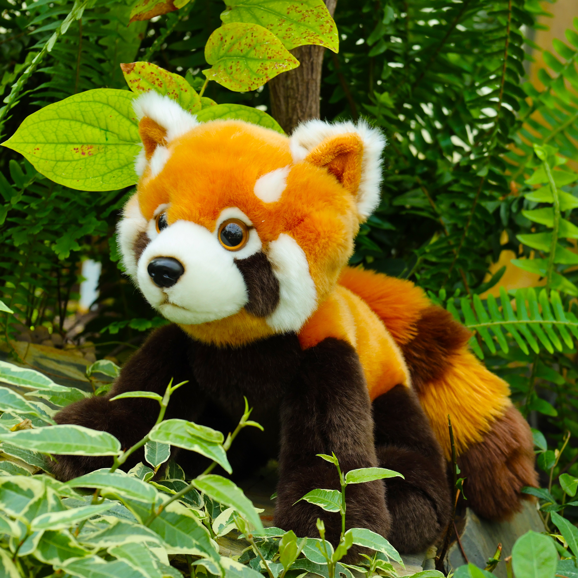 Plyšová panda červená 18 cm ECO-FRIENDLY