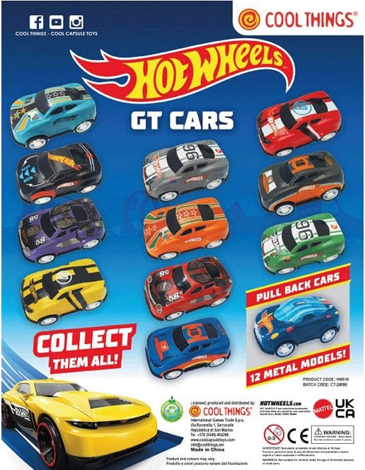 Auto Hot Wheels GT v kapsli/kouli 65 mm