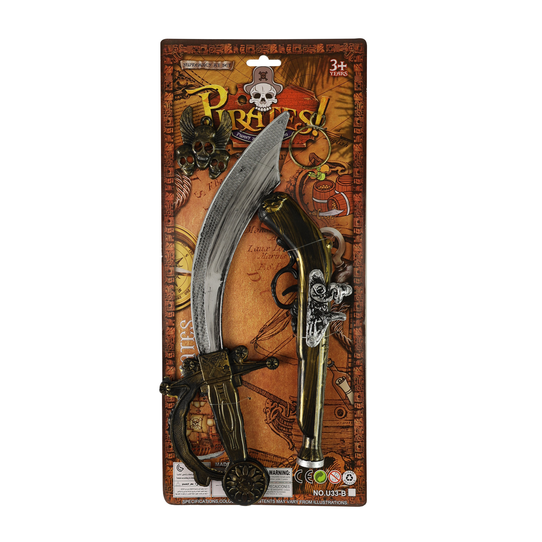 Sada pirátská s pistolí a šavlí