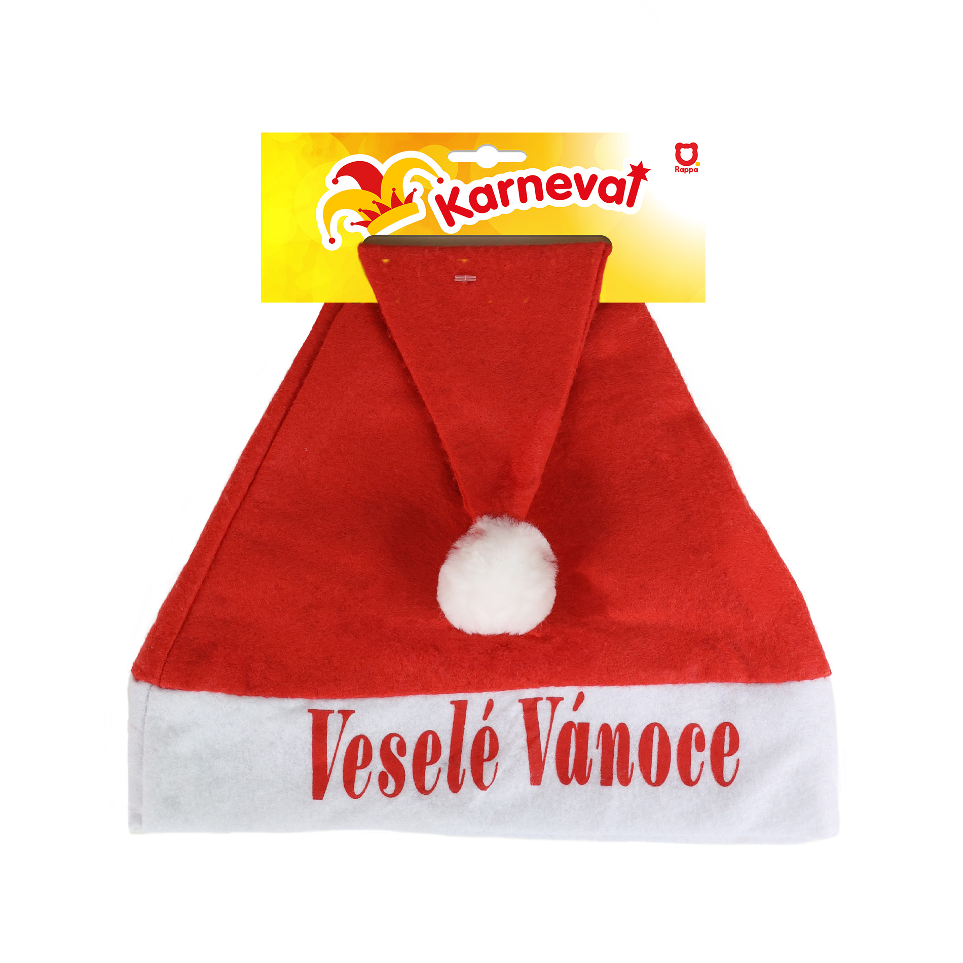 Vánoční čepice s nápisem Veselé Vánoce