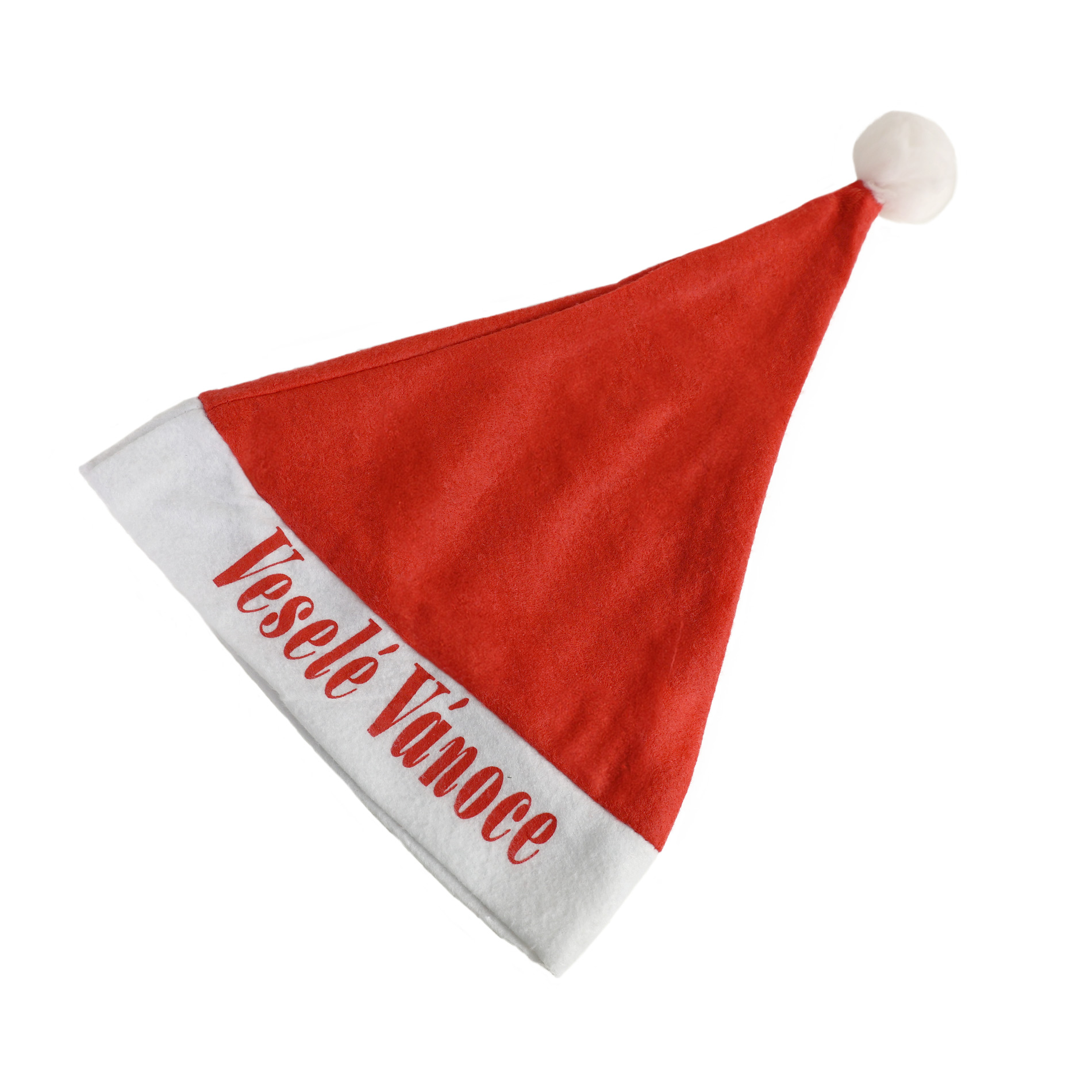 Vánoční čepice s nápisem Veselé Vánoce