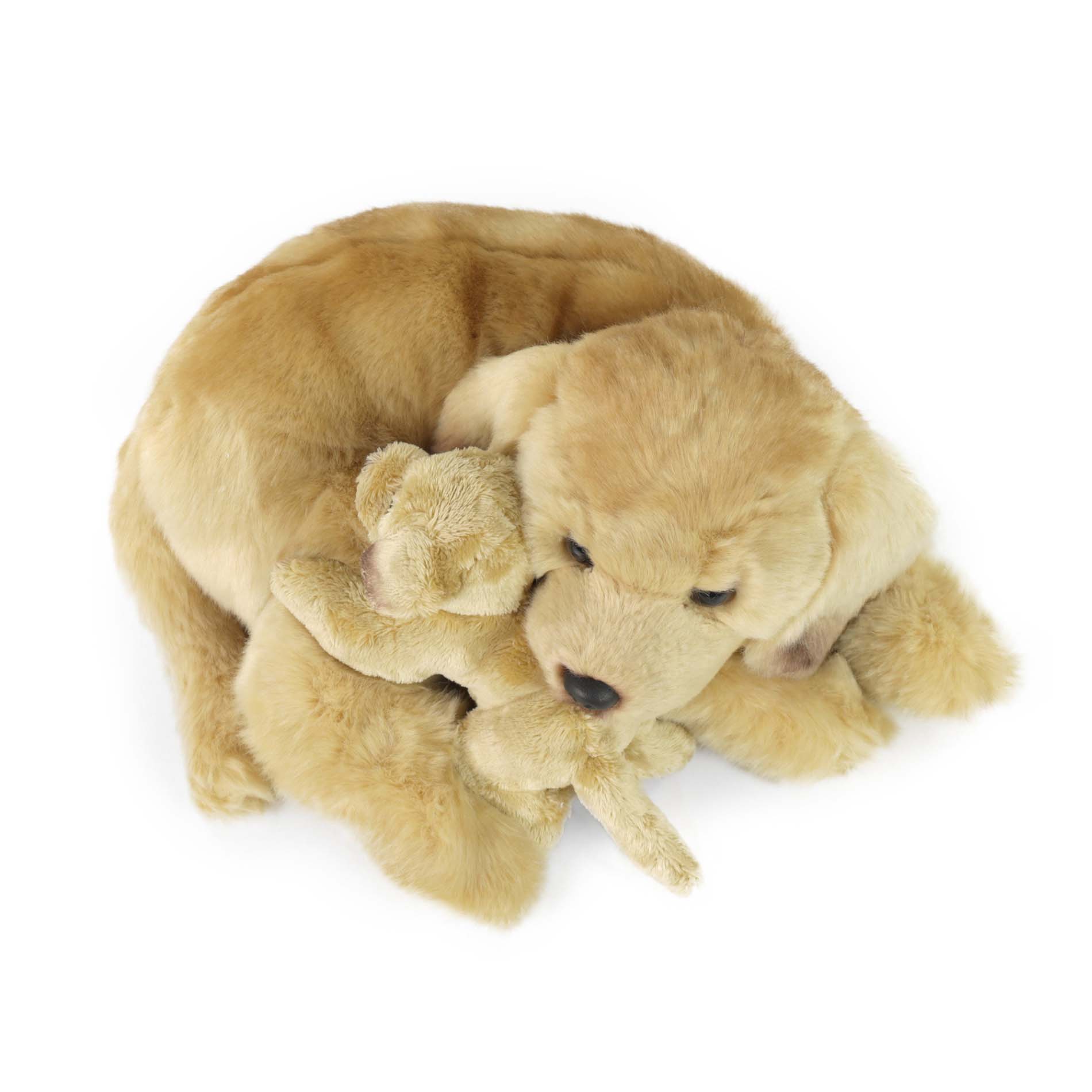Plyšový pes zlatý retrívr s mládětem 32 cm ECO-FRIENDLY