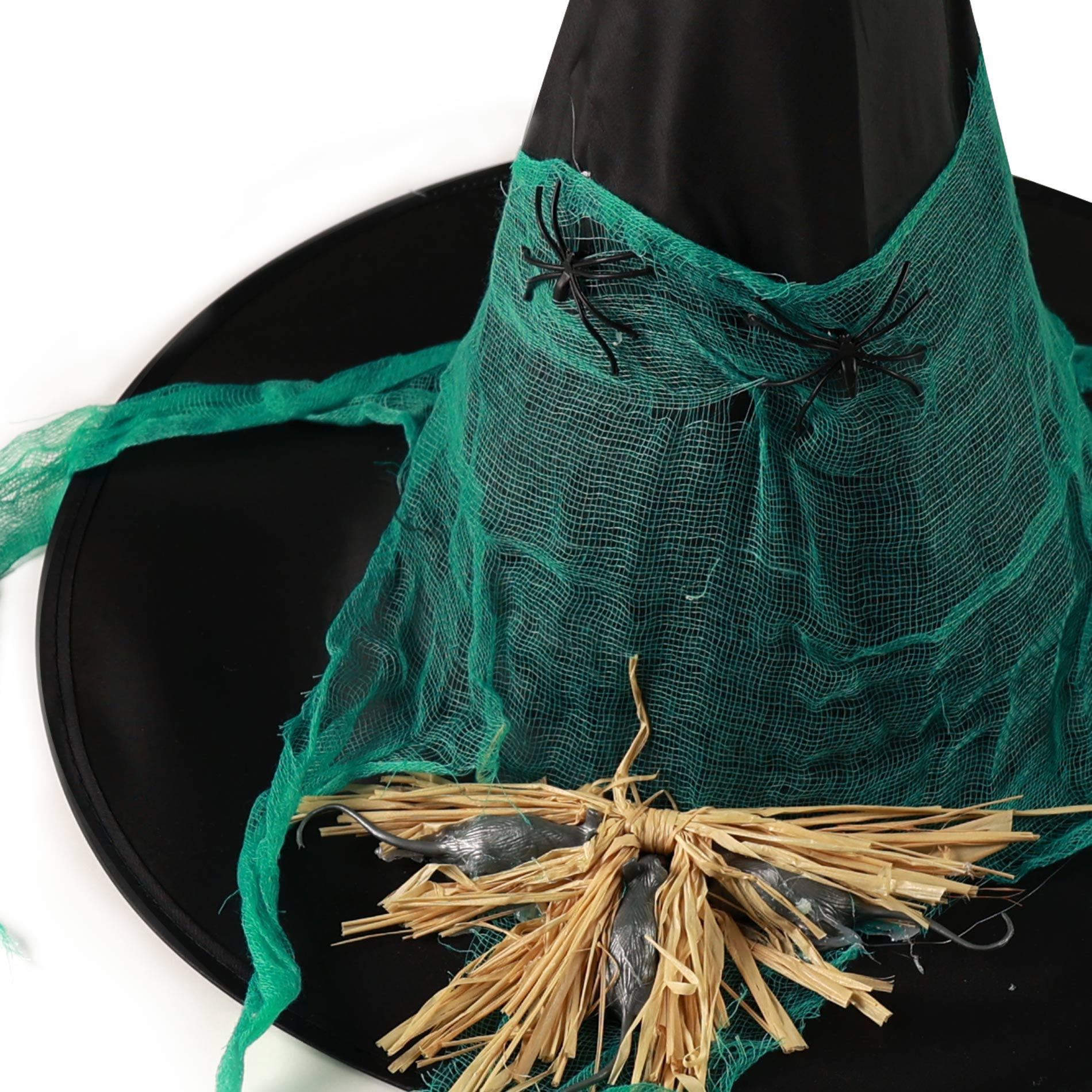 Klobouk čarodejnický pro dospělé s pavouky