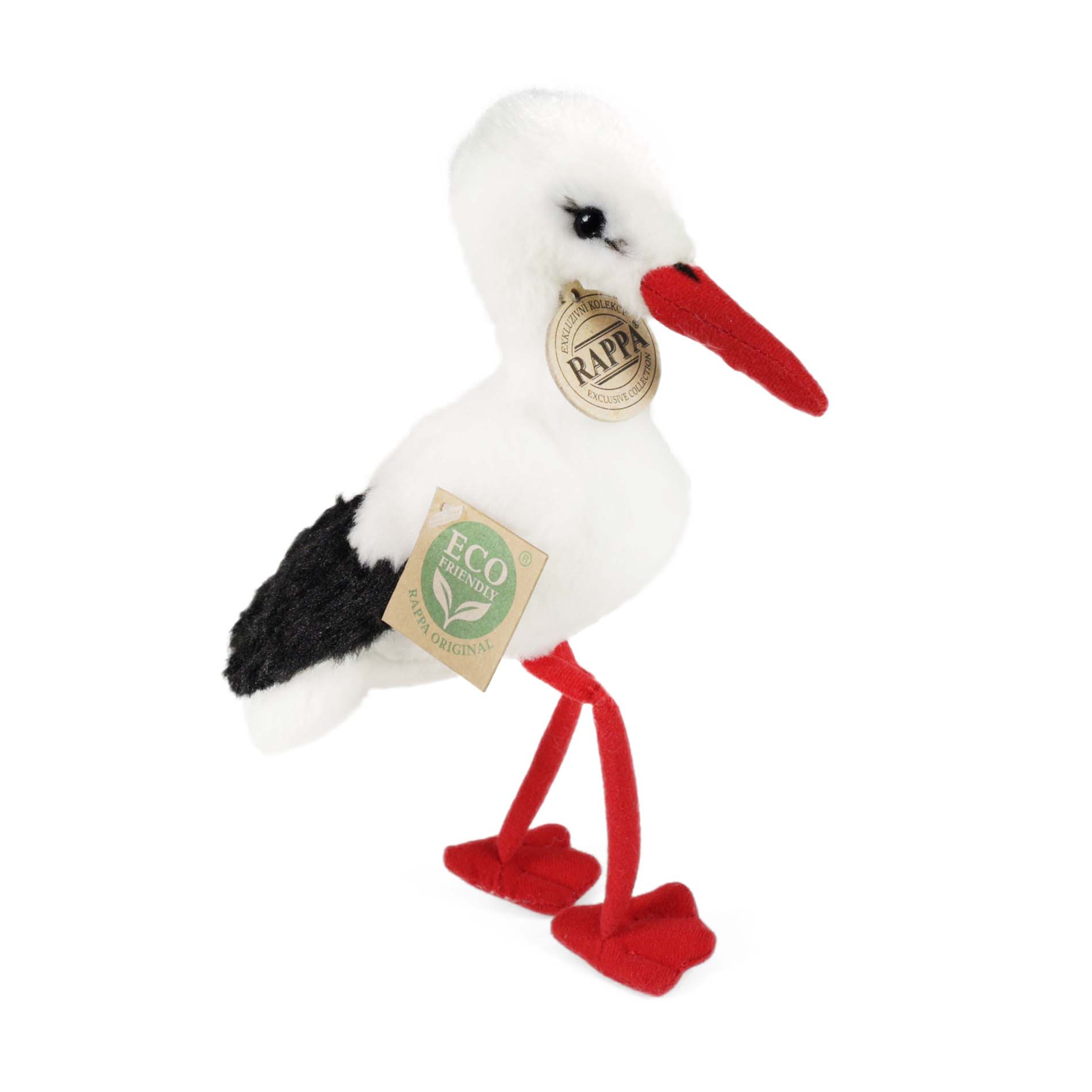 Plyšový čáp 14 cm ECO-FRIENDLY