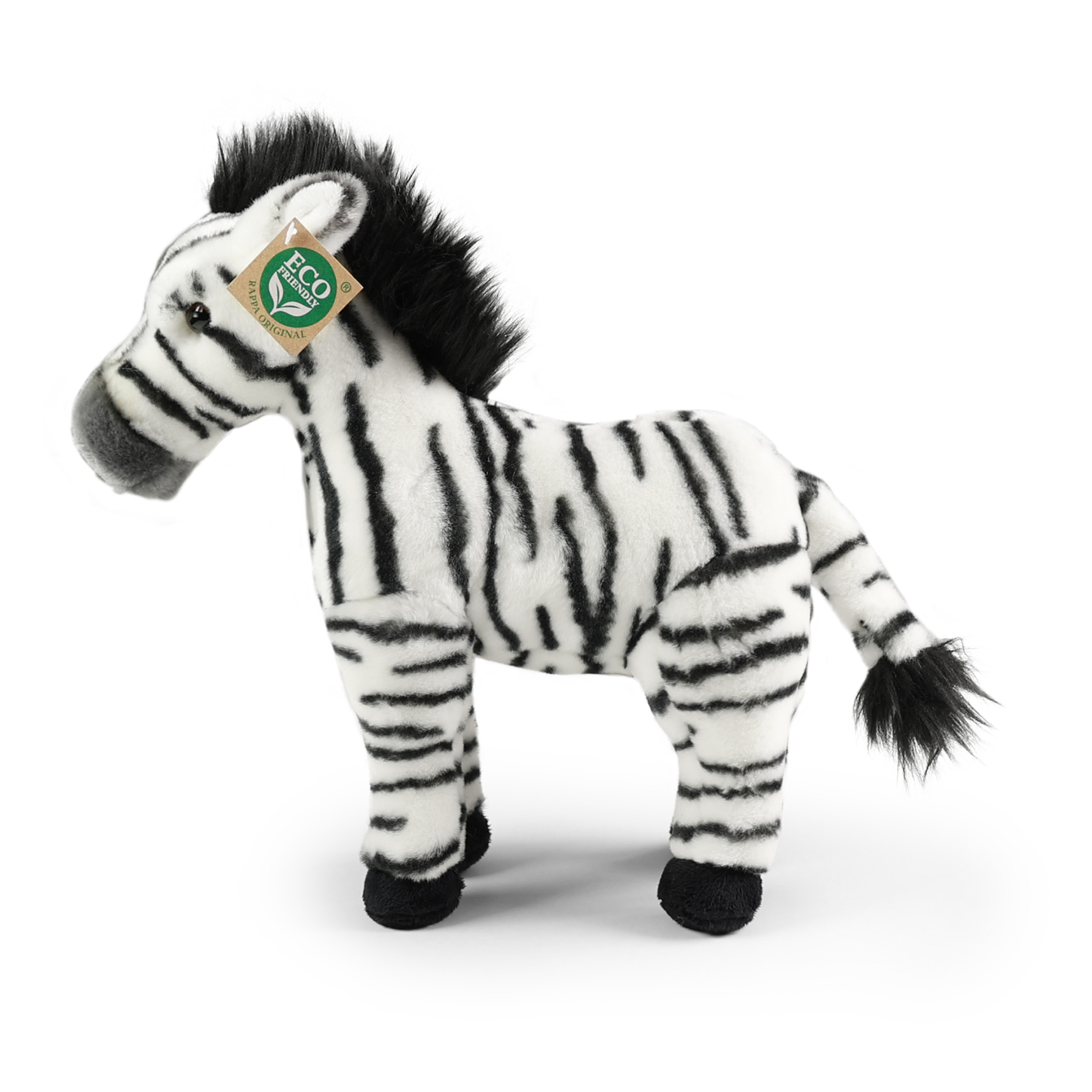 Plyšová zebra stojící 30 cm ECO-FRIENDLY