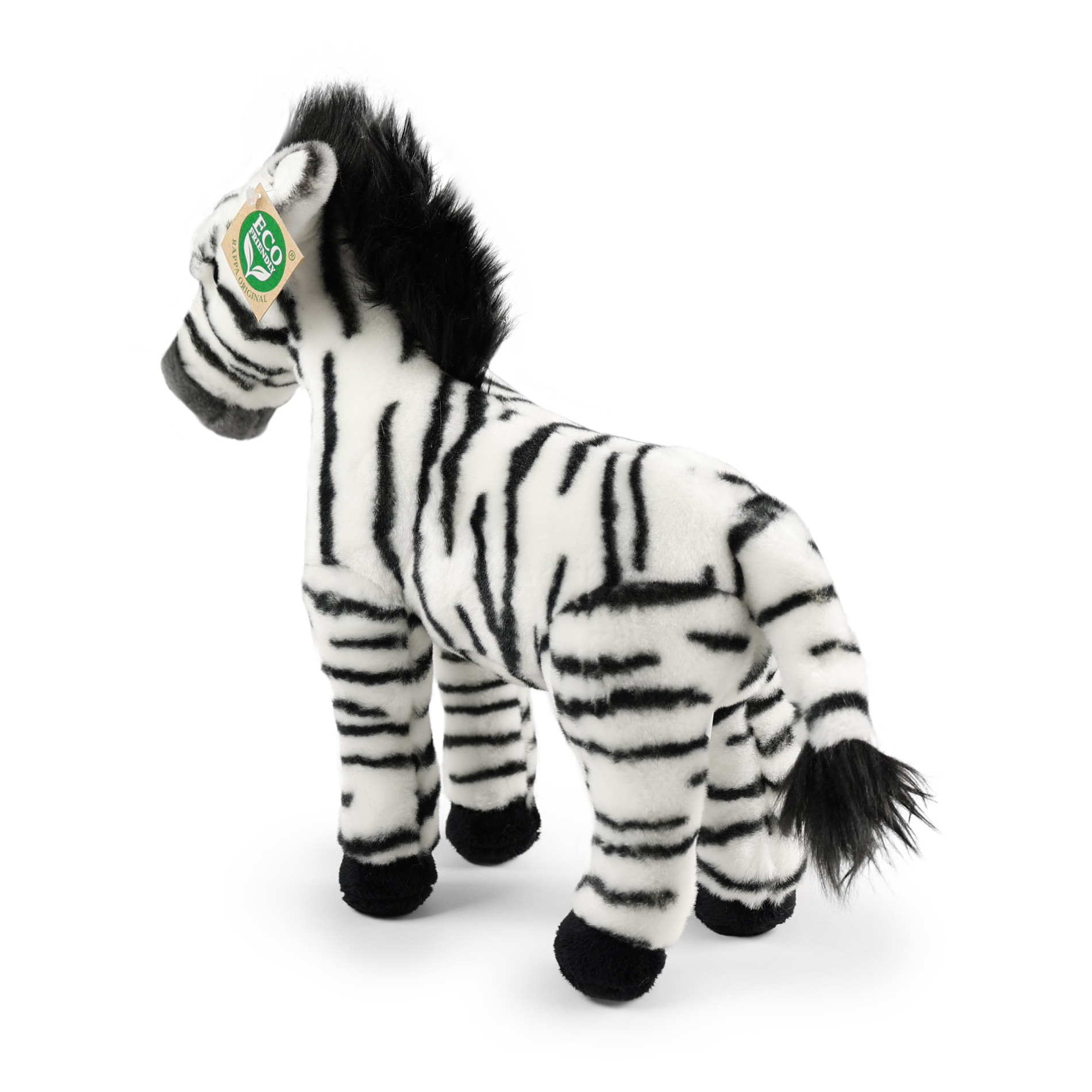 Plyšová zebra stojící 30 cm ECO-FRIENDLY