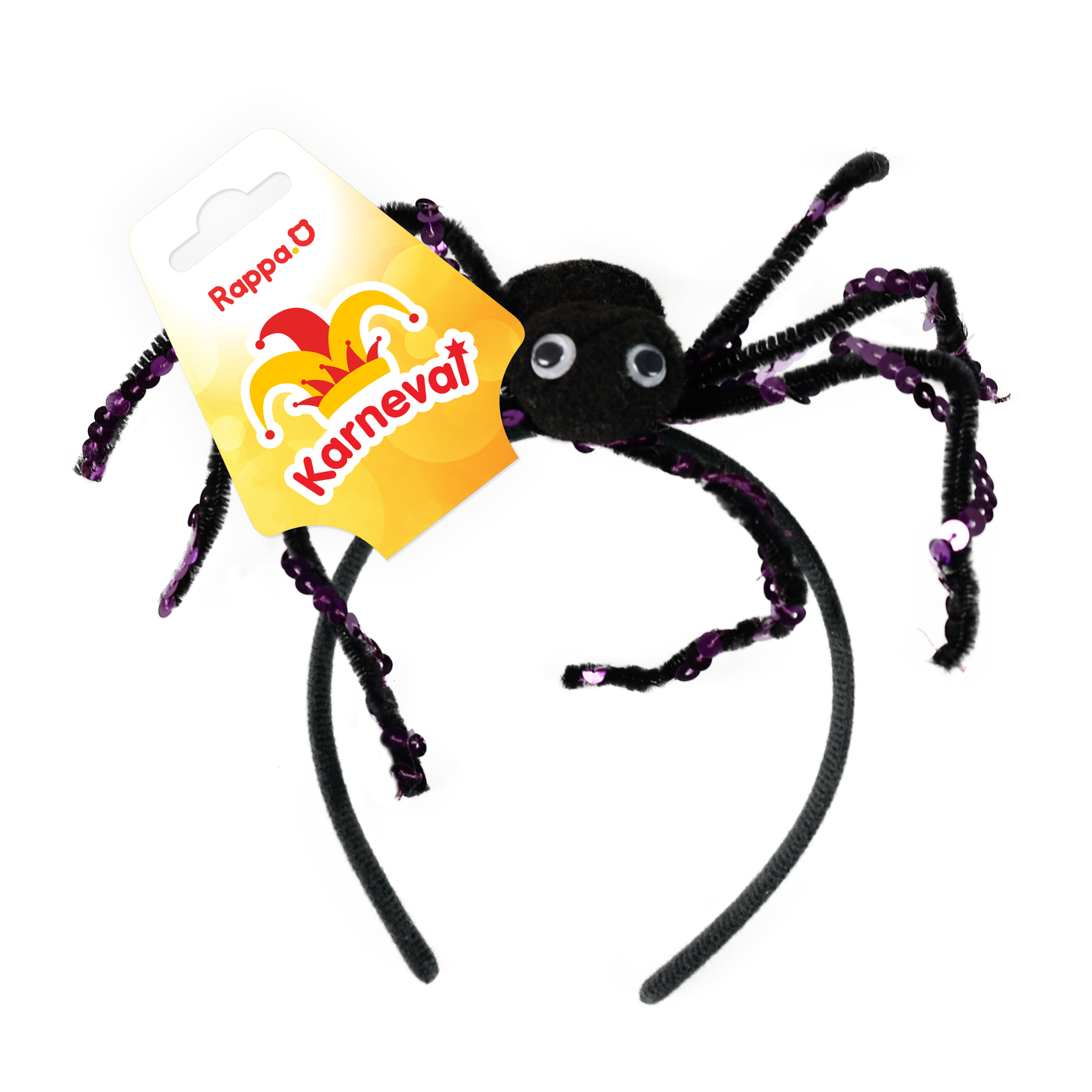 Čelenka halloween s černým pavoukem