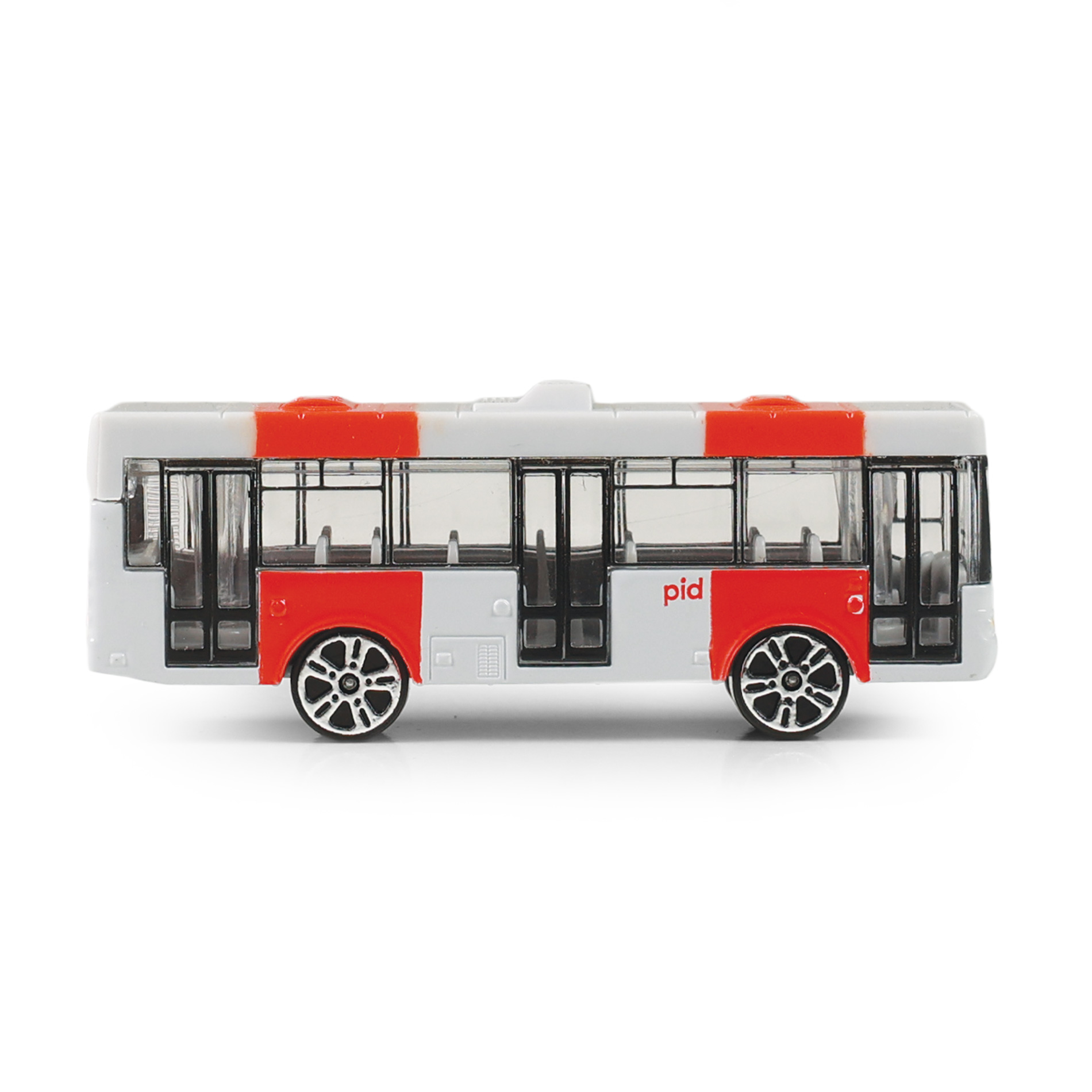Kovový autobus PID Praha červený 8 cm