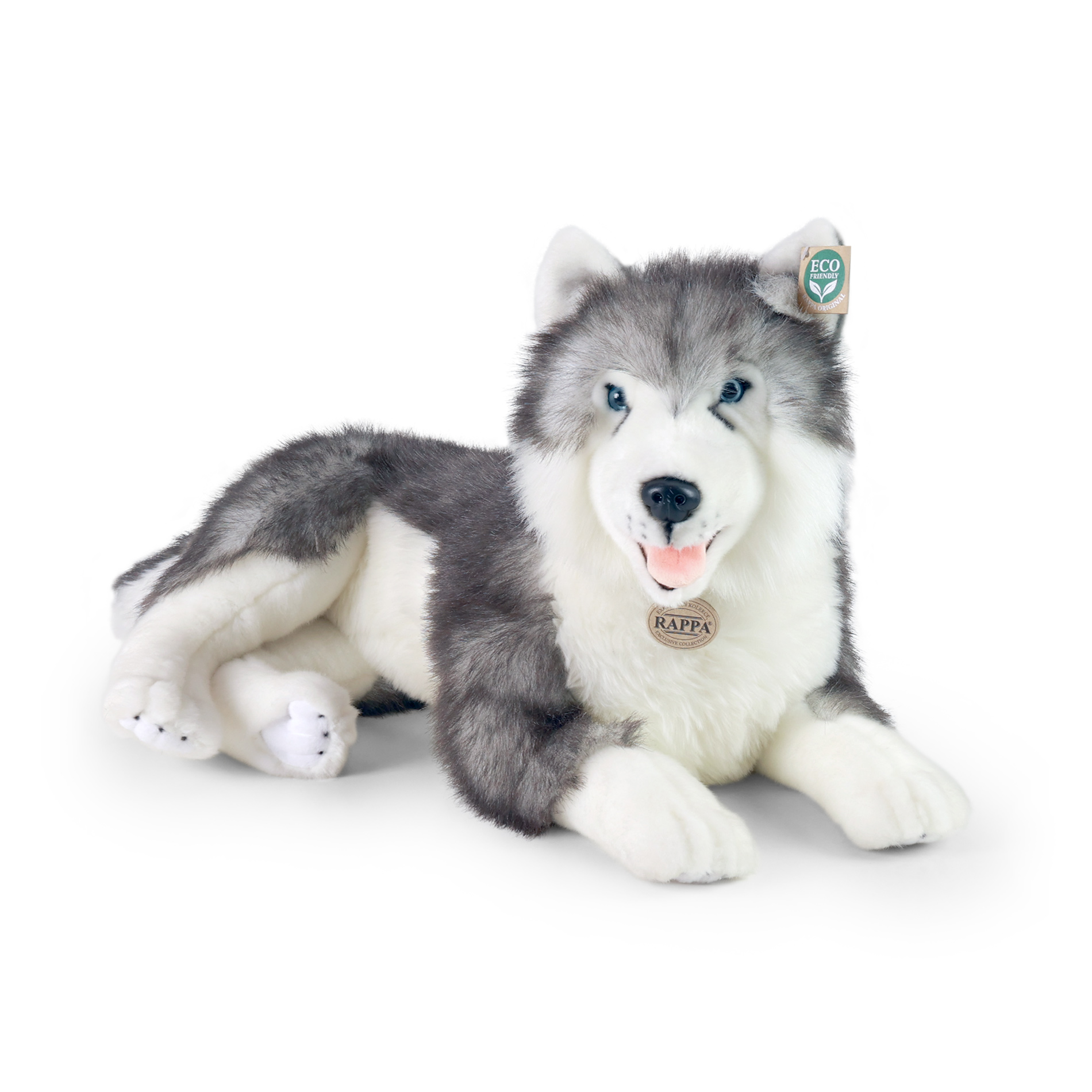 Velký plyšový pes husky 60 cm ECO-FRIENDLY