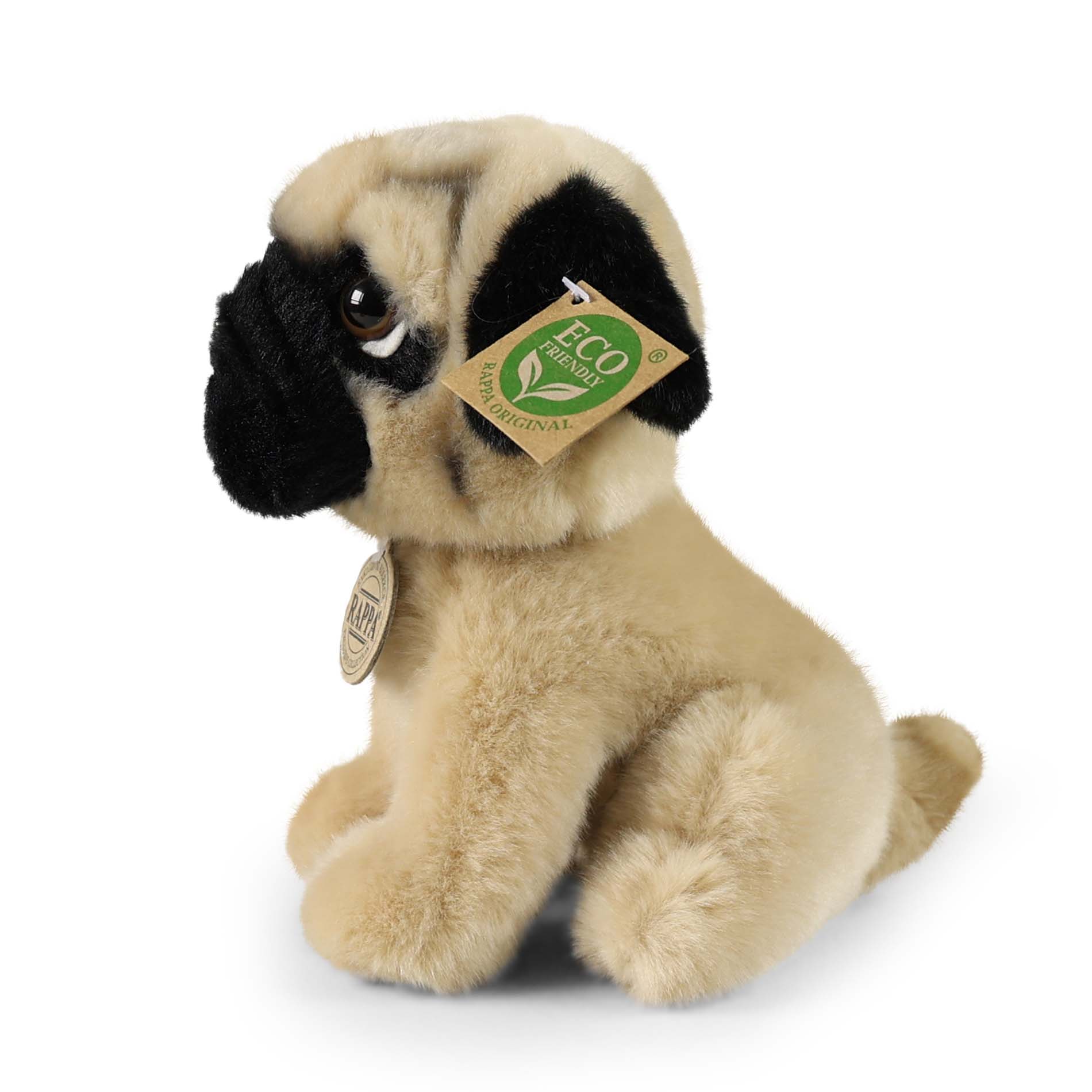 Plyšový pes mops 18 cm ECO-FRIENDLY