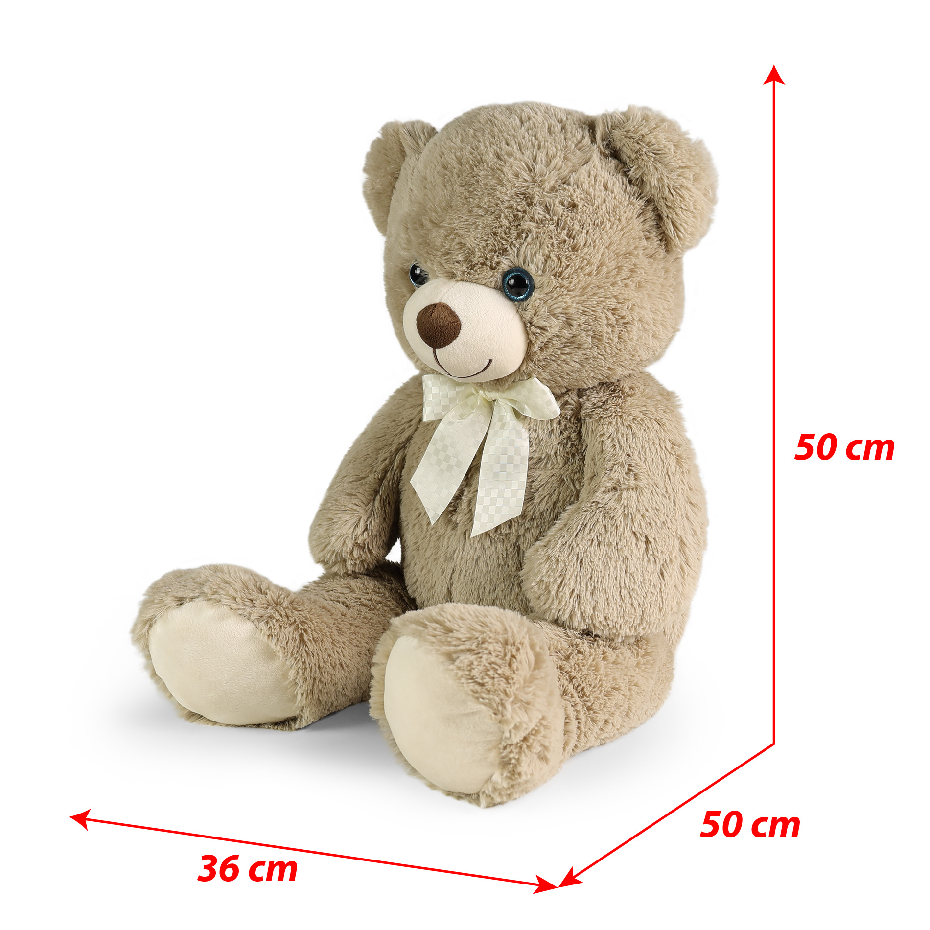 Velký plyšový medvěd Harvey kapučínový s visačkou 78 cm