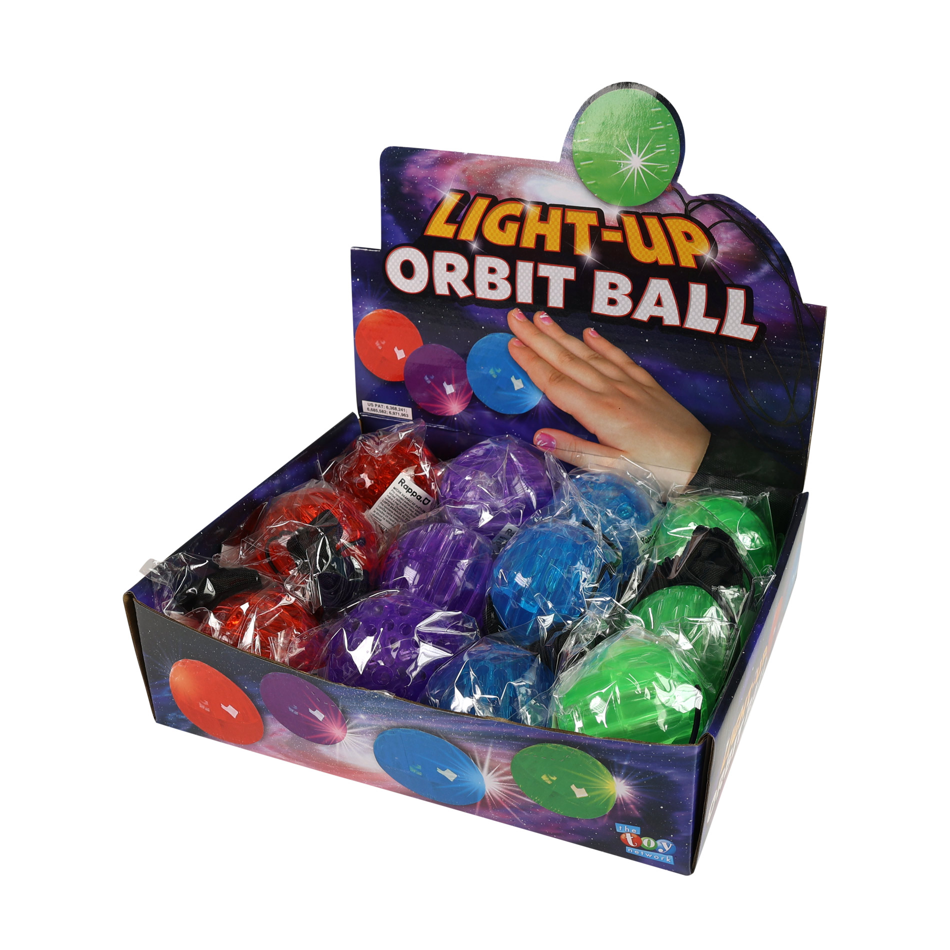 Skákací míček na gumě se světlem 6 cm