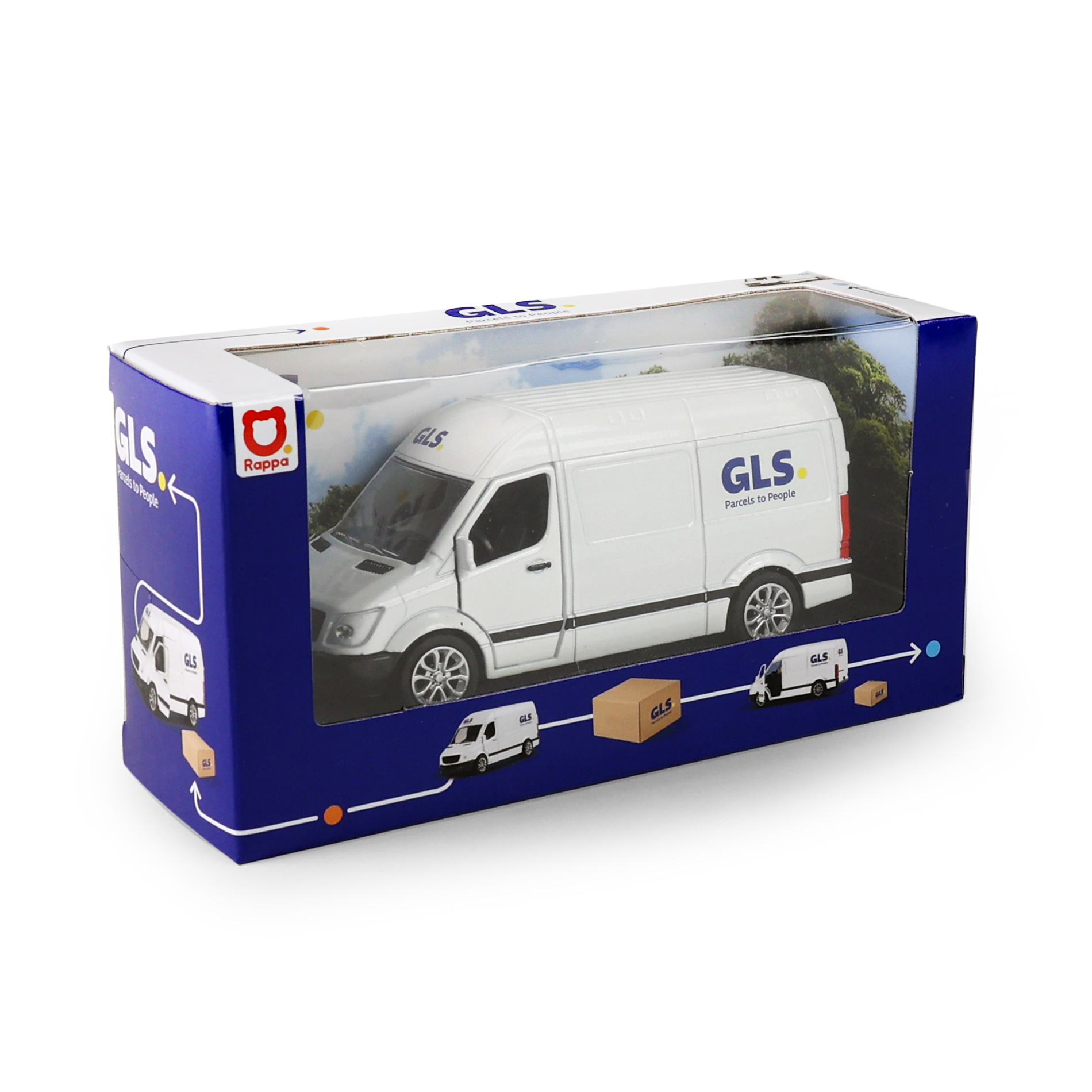 Kovové auto GLS s otevíracími dveřmi 12  cm
