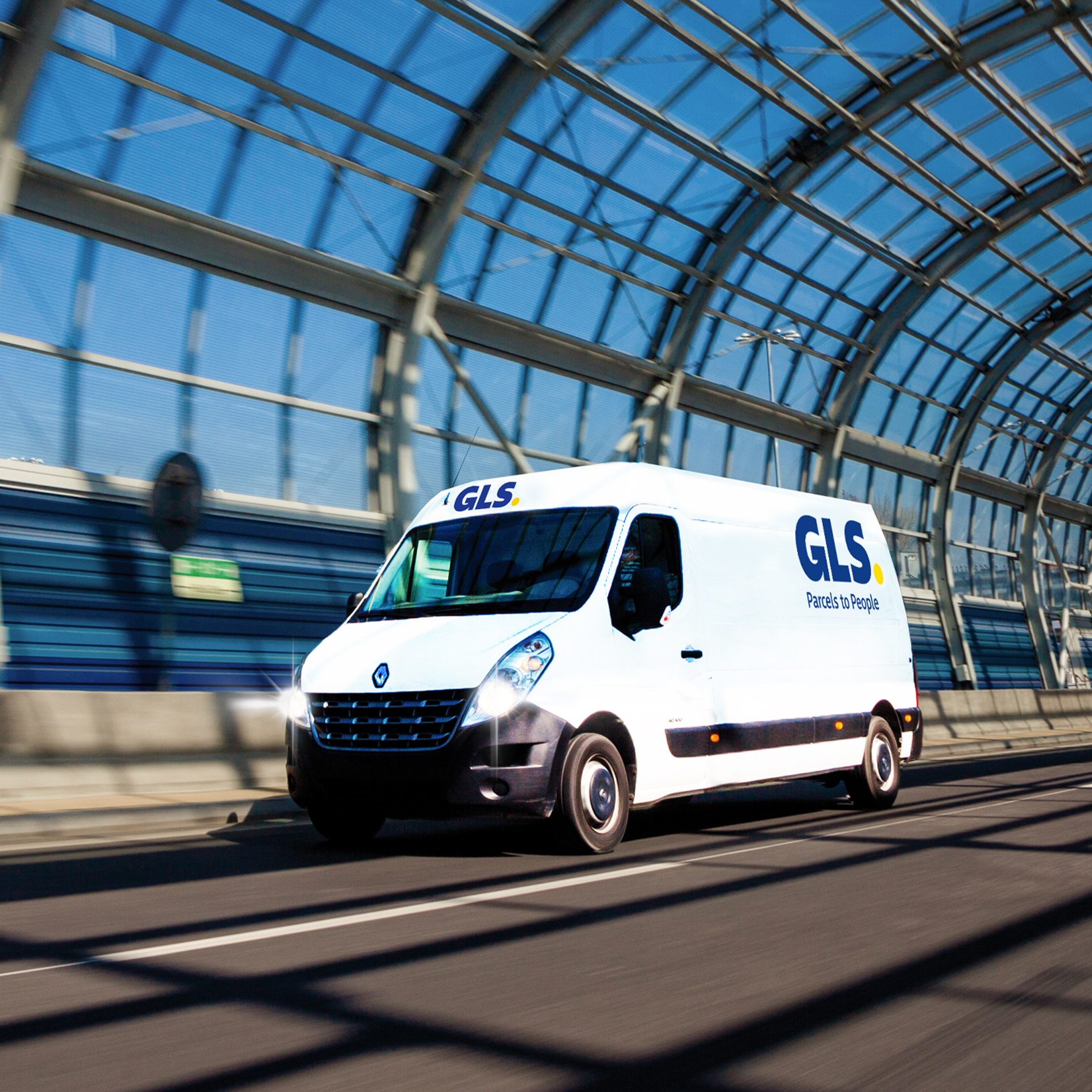 Kovové auto GLS s otevíracími dveřmi 12  cm