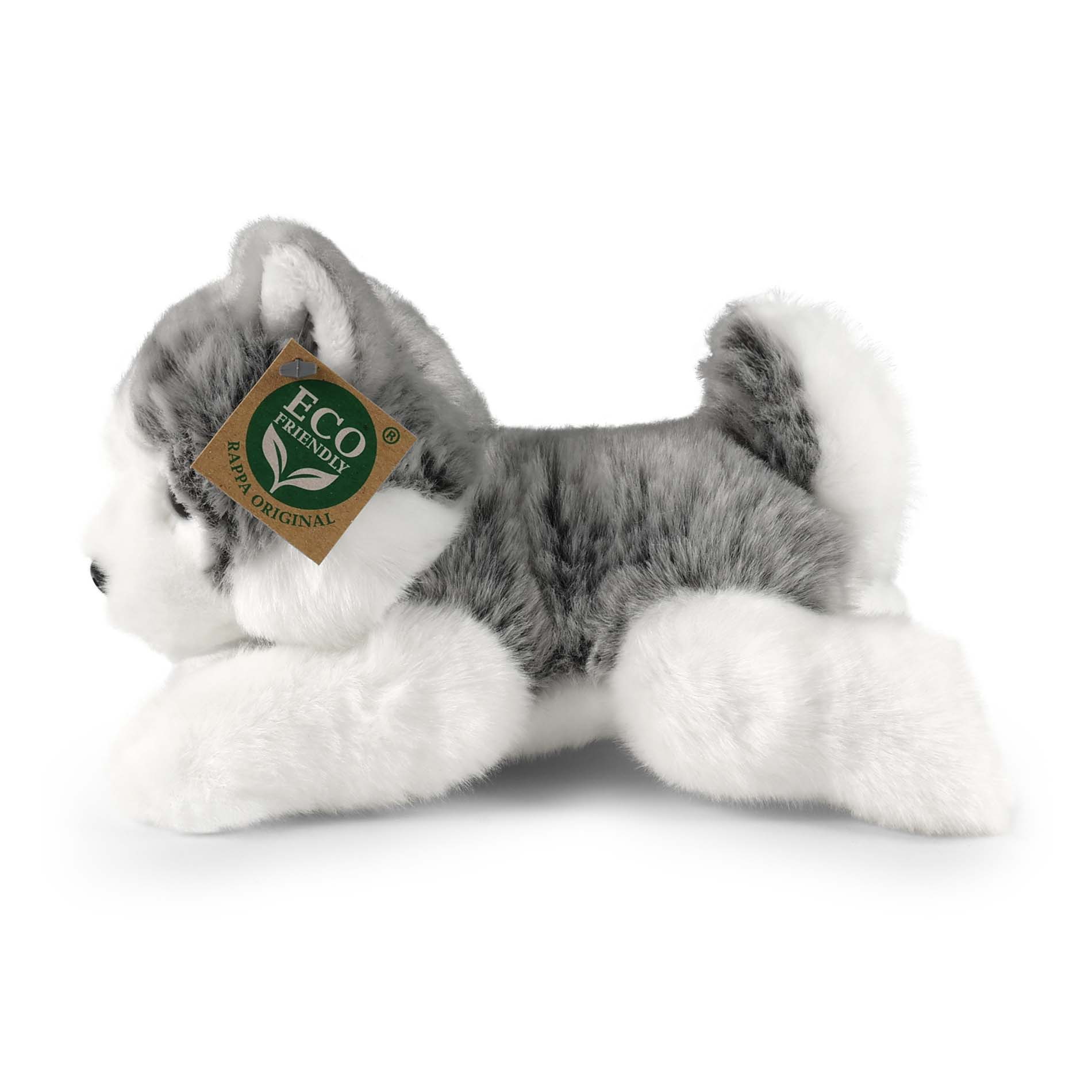Plyšový pes husky ležící 20 cm ECO-FRIENDLY