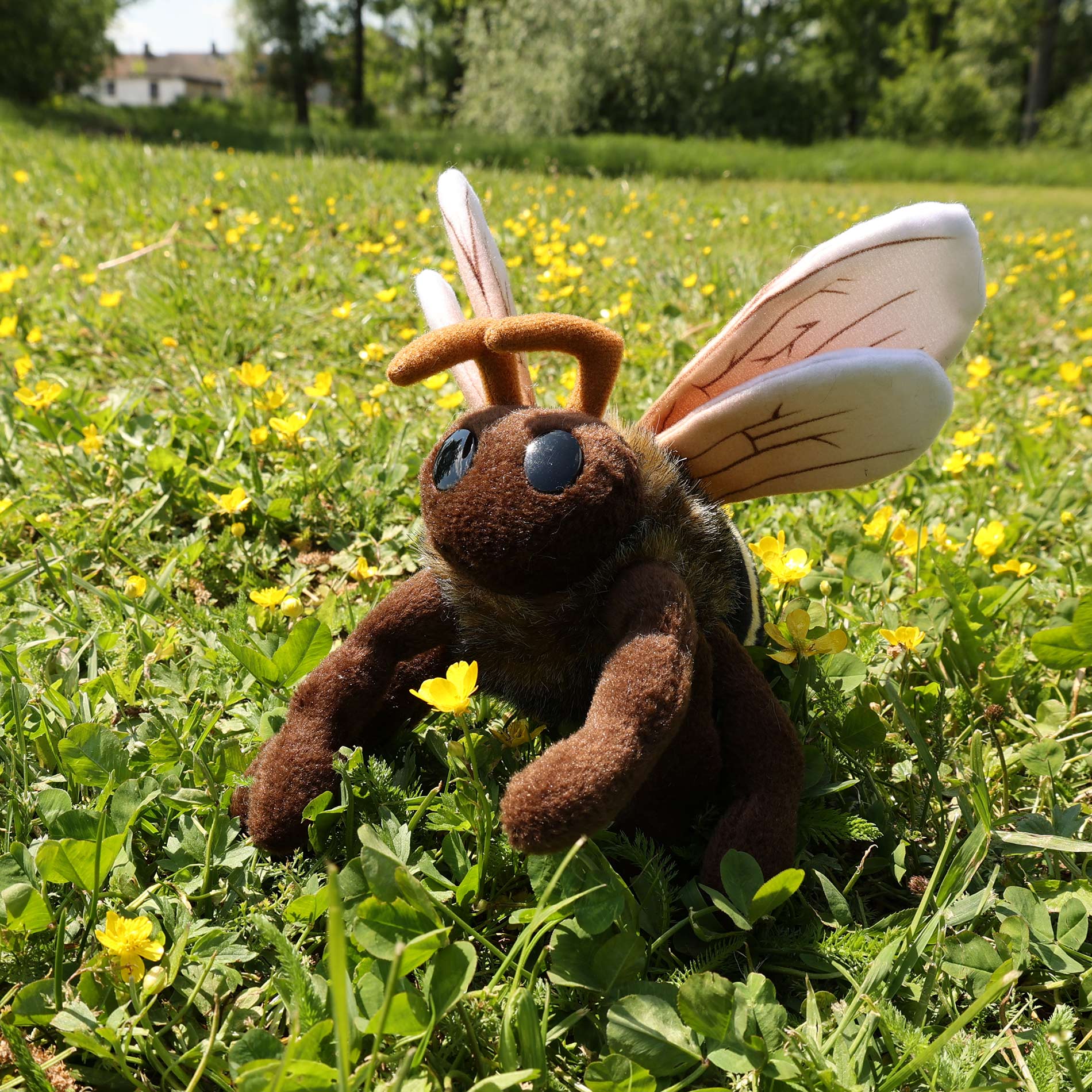 Plyšová včela 18 cm ECO-FRIENDLY