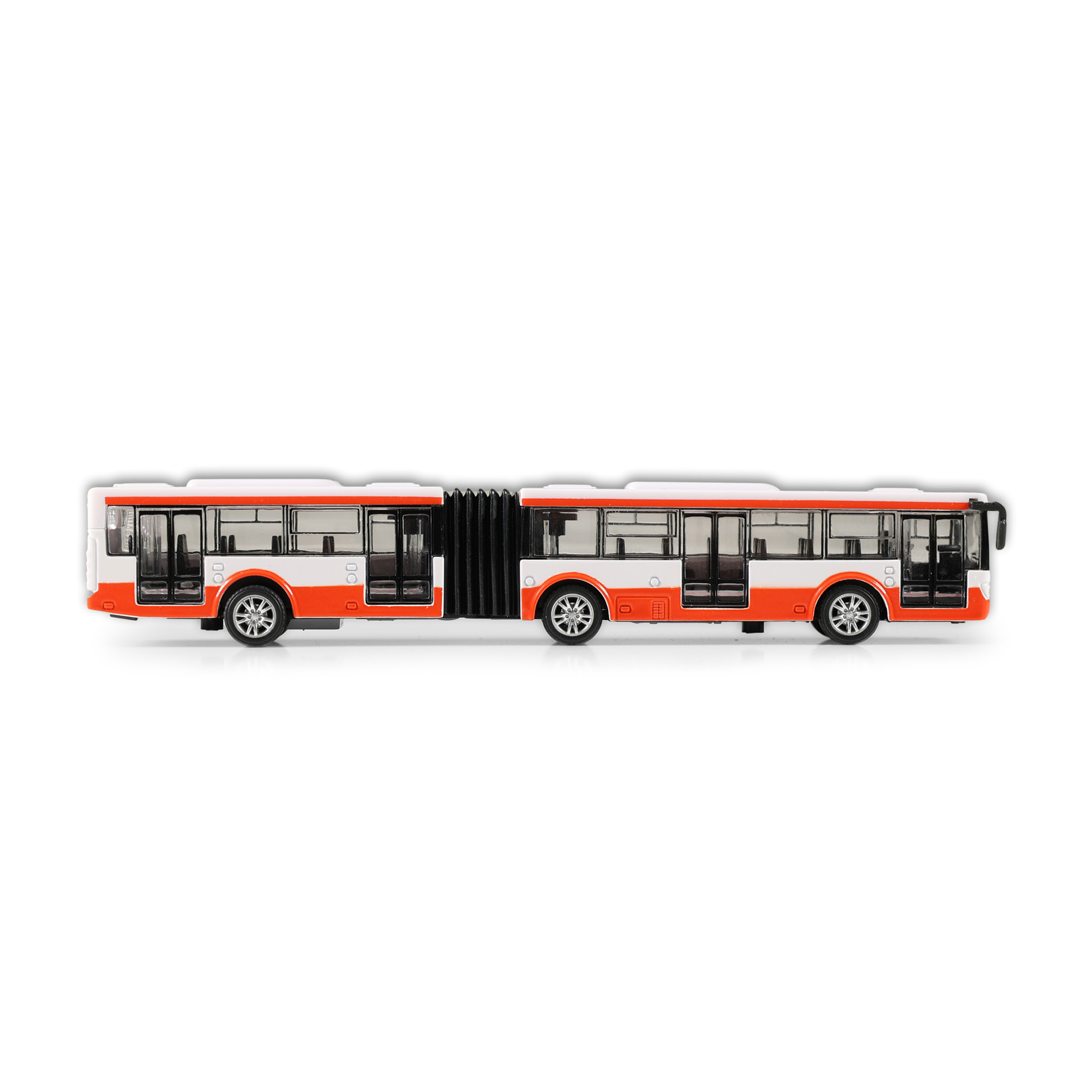 Kovový kloubový autobus červený 18 cm