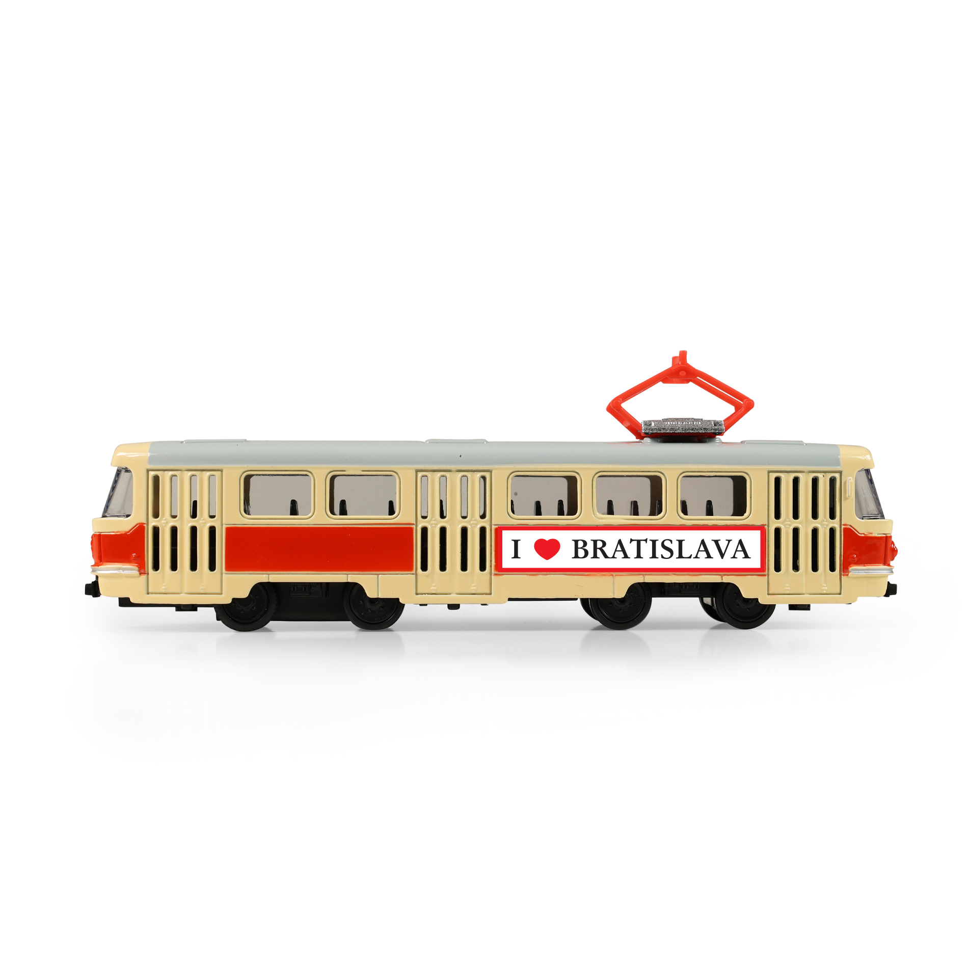 Kovová retro tramvaj 16 cm BRATISLAVA
