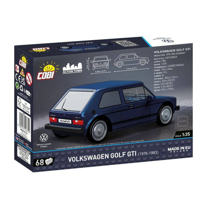 Cobi 24615 Volkswagen Golf GTI z roku 1976