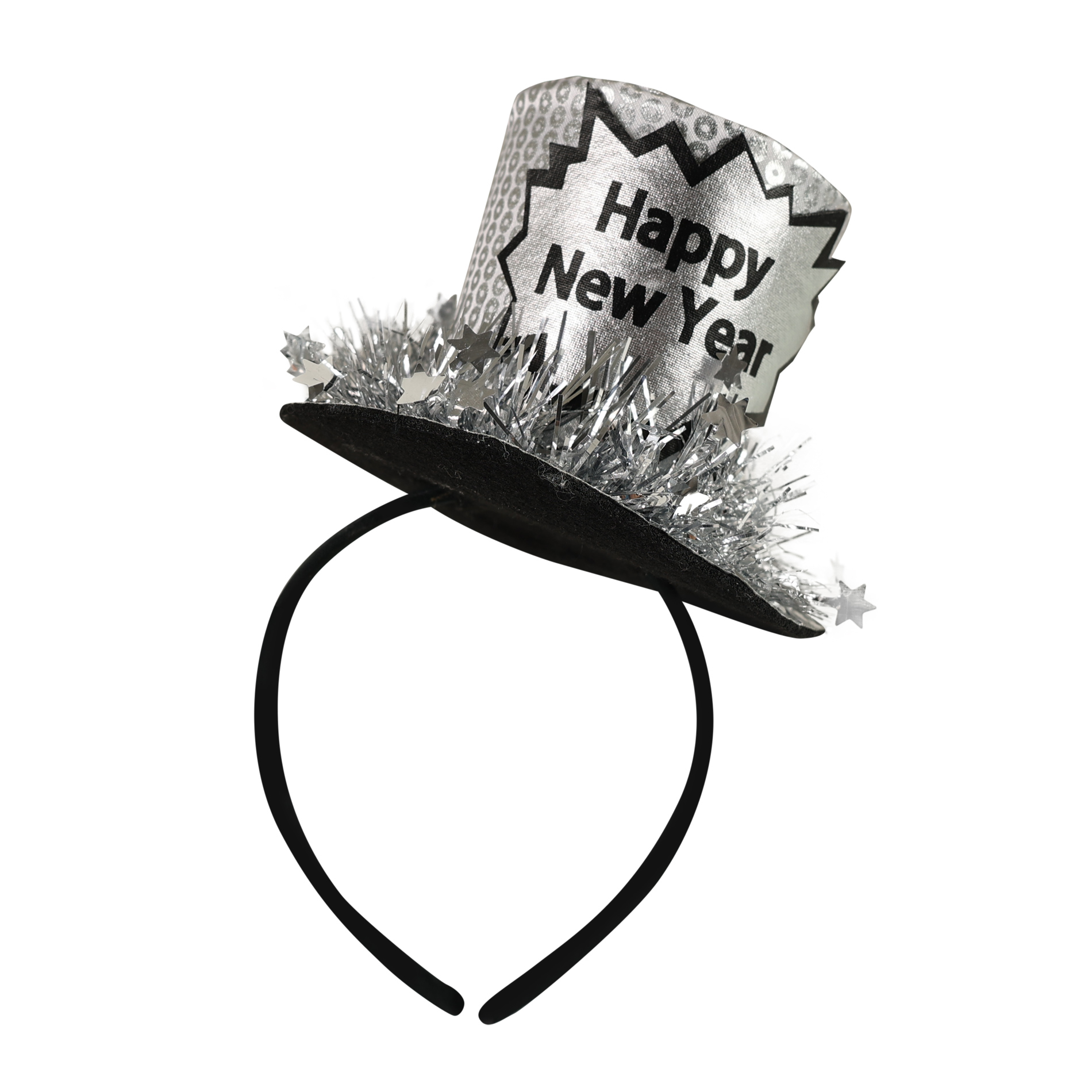 Čelenka s mini kloboukem Happy New Year