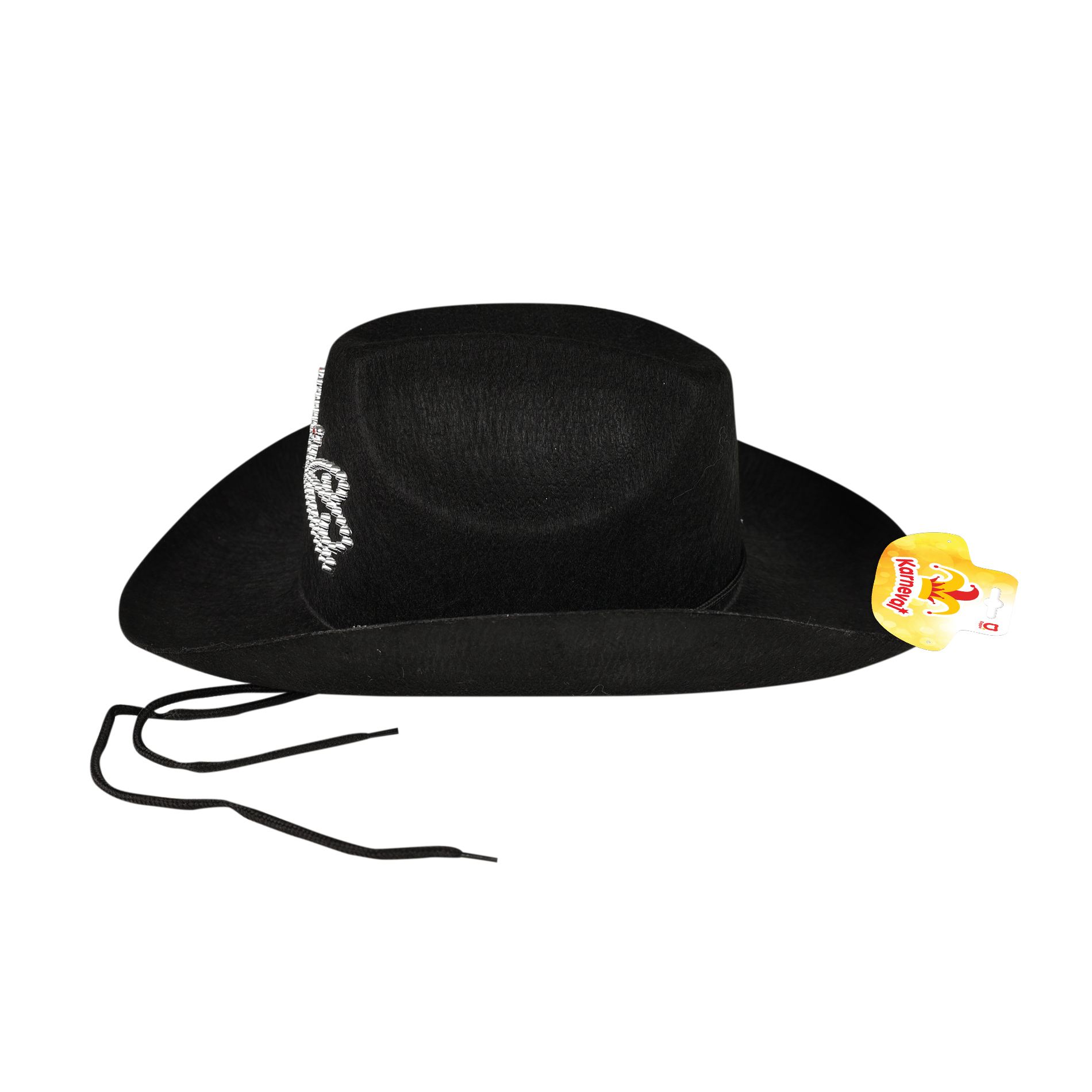 Klobouk kovbojský černý s korunkou dámský