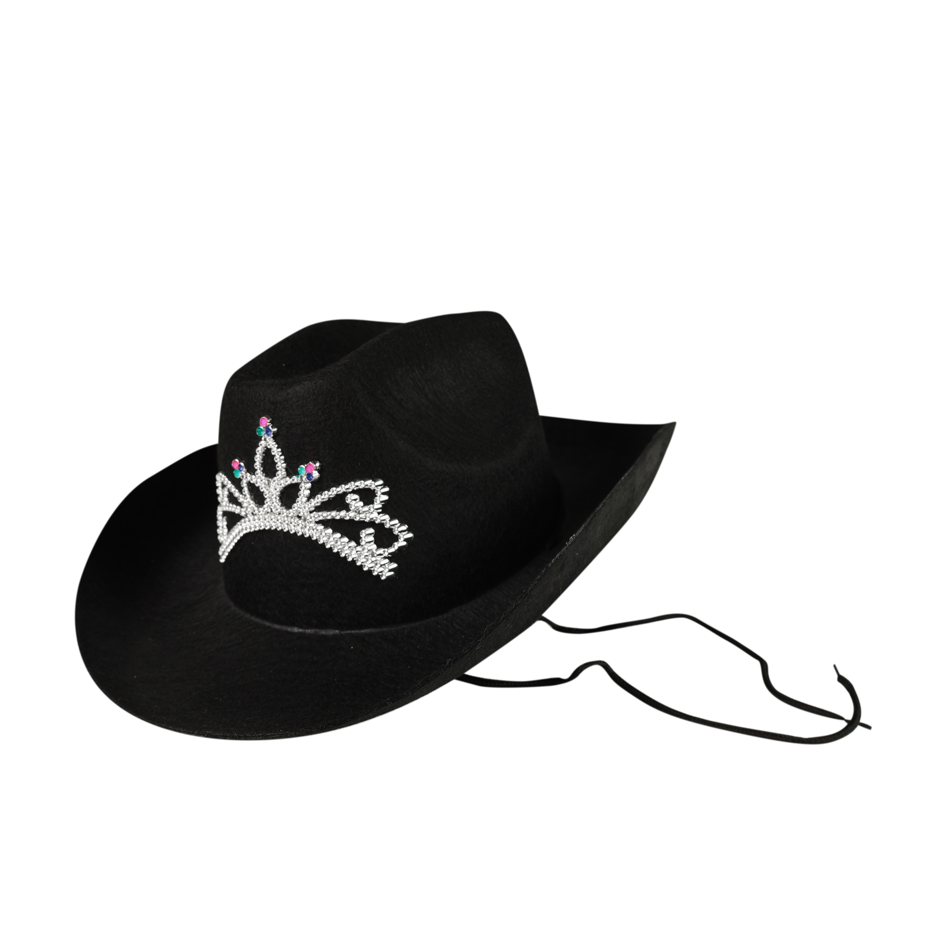 Klobouk kovbojský černý s korunkou dámský