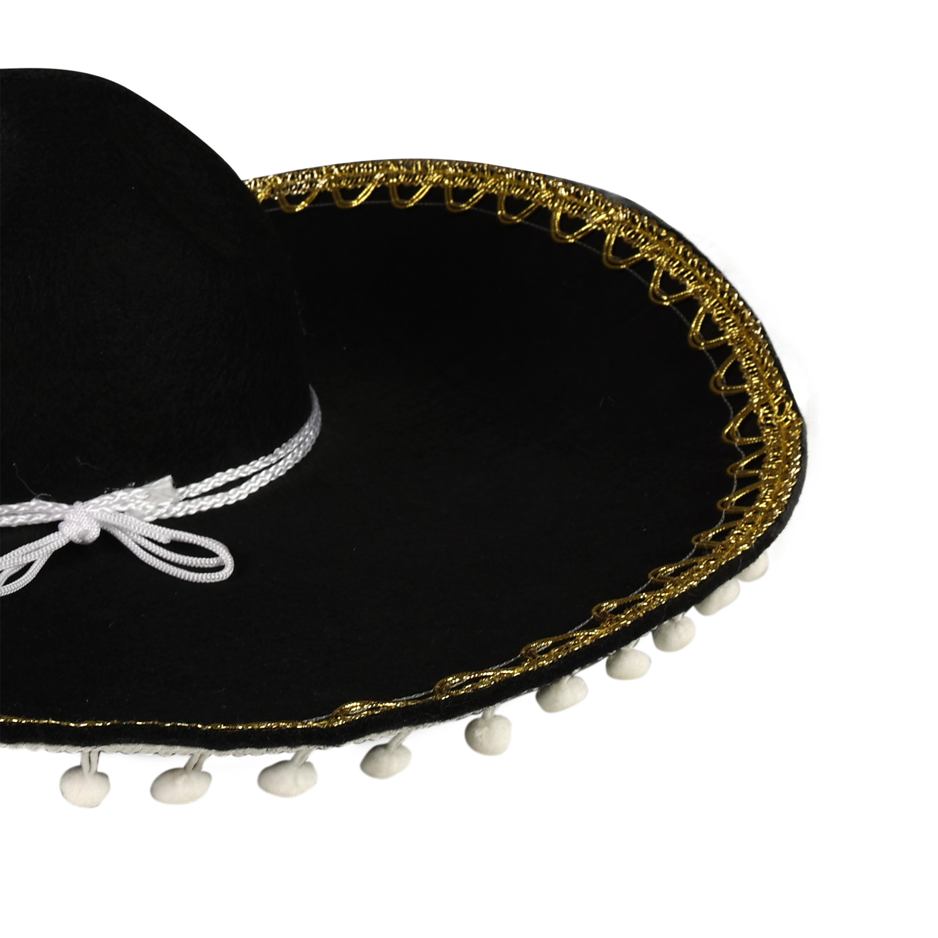 Klobouk mexické sombréro černé pro dospělé