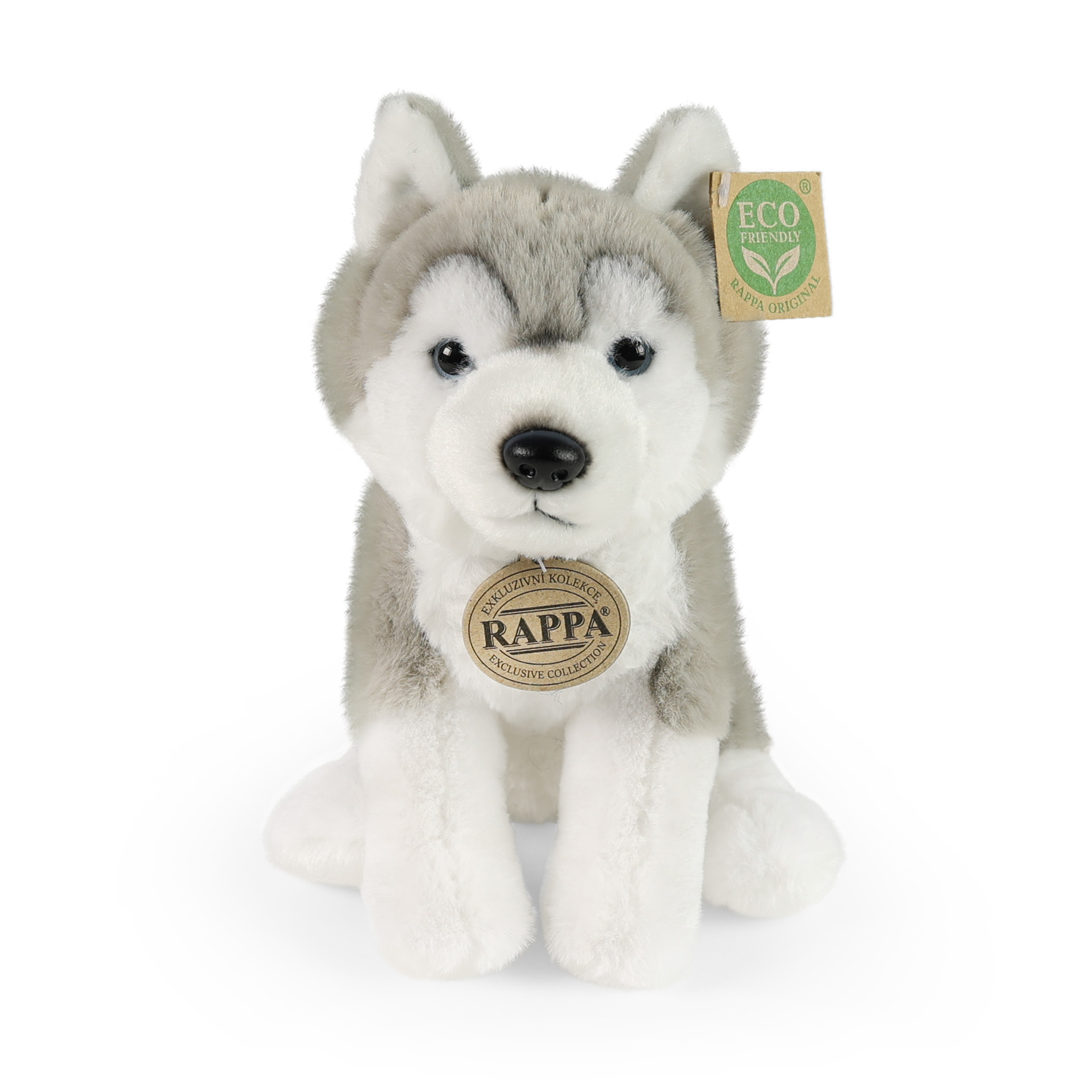 Plyšový pes husky sedící 23 cm SOFT COLLECTION
