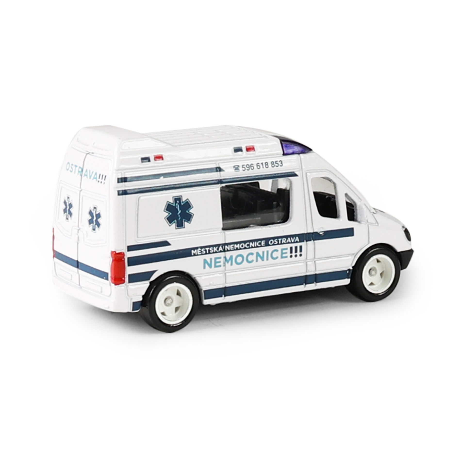Kovové auto sanitka Ostrava 7 cm