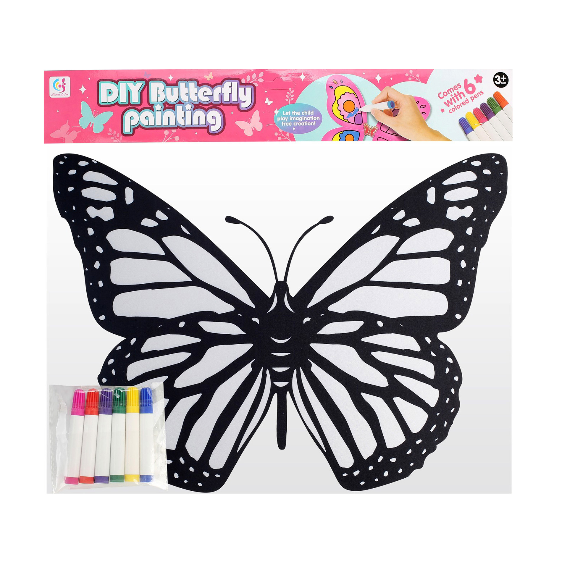 Motýlí křídla k vybarvení