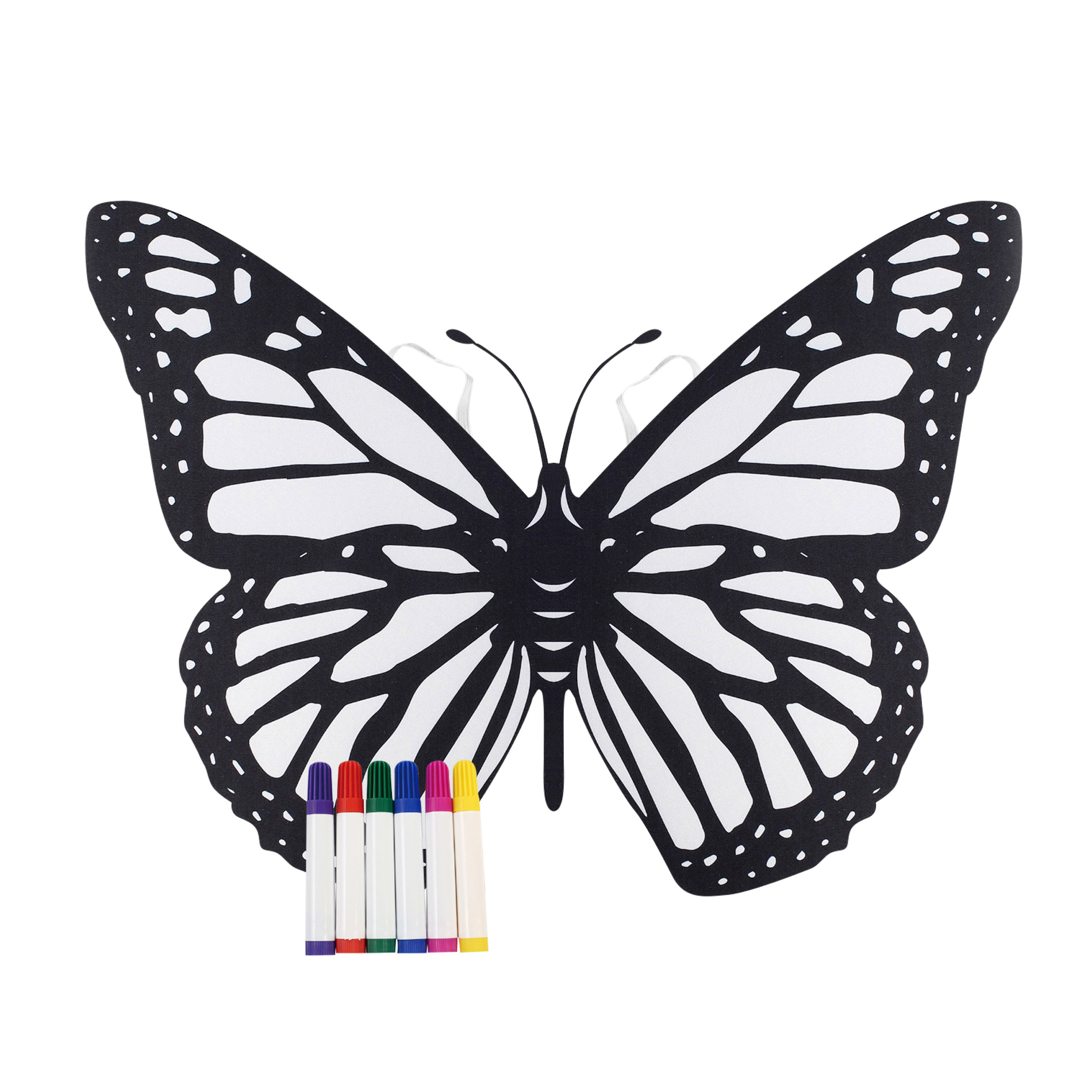 Motýlí křídla k vybarvení