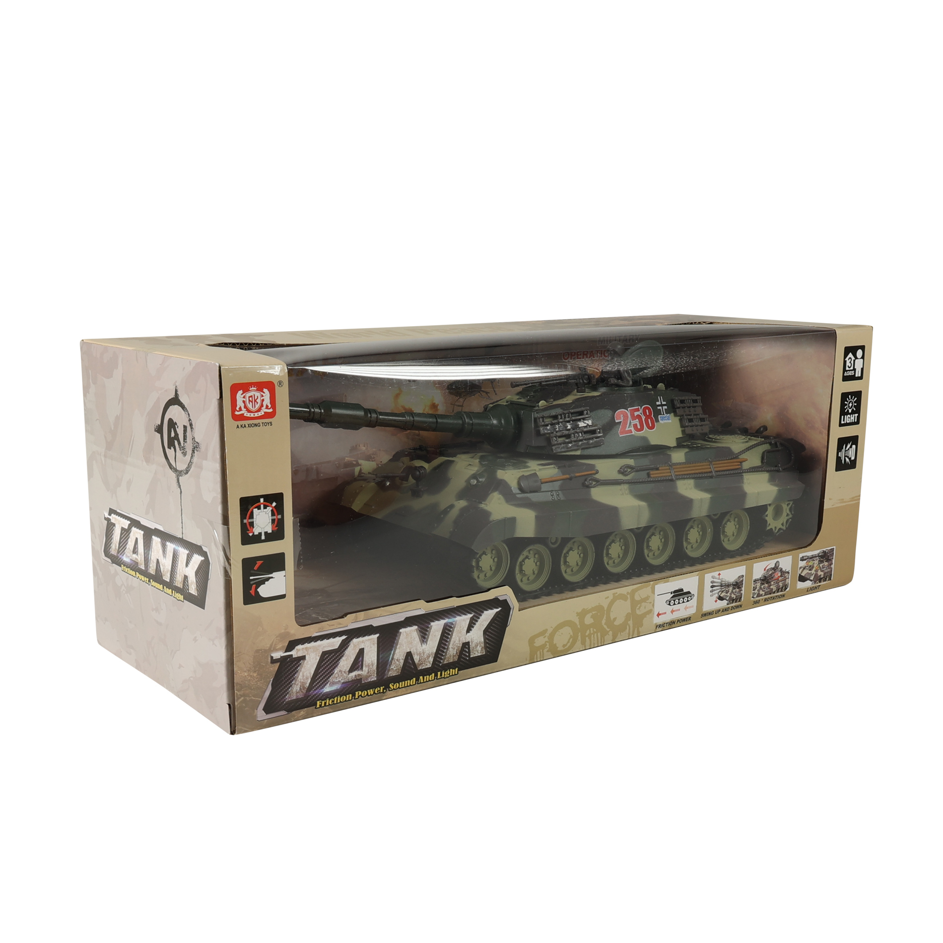Tank se světlem a zvukem