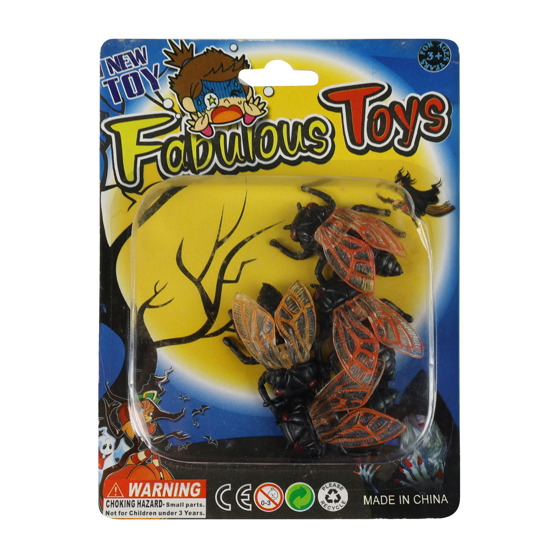 Dekorace Halloween mouchy 4 ks