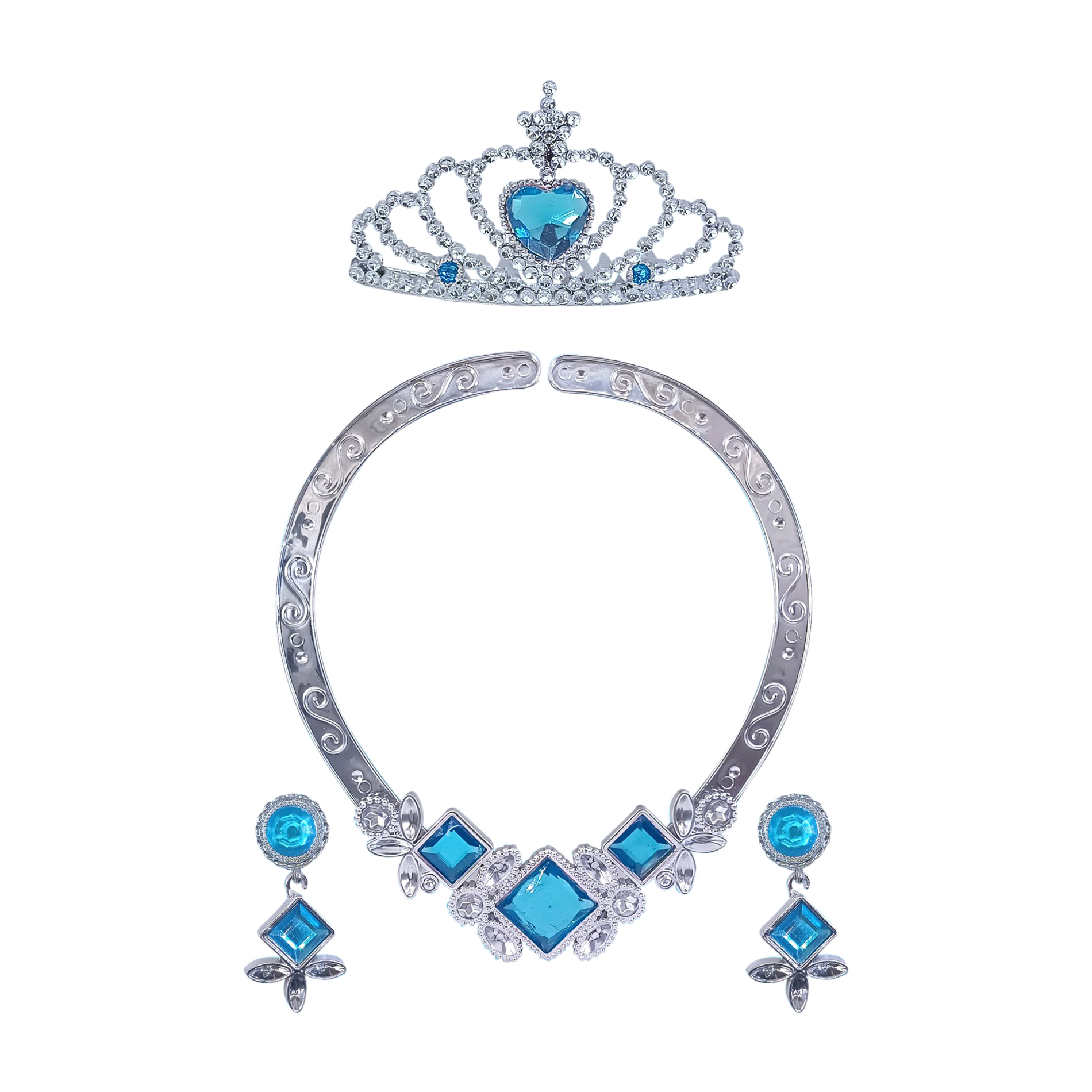Sada princezna s náhrdelníkem modrá