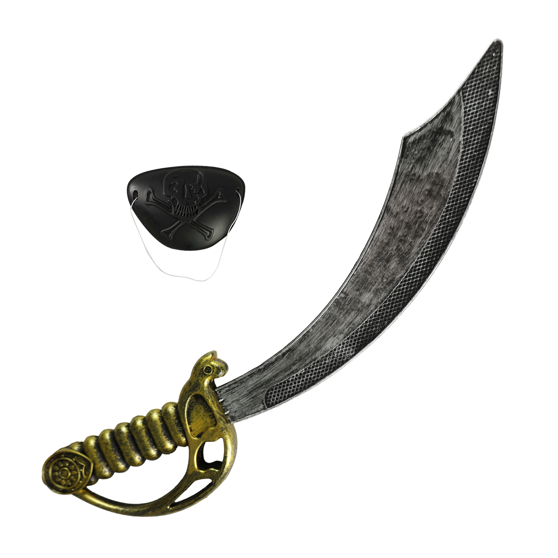 Pirátská šavle s klapkou na oko 46 cm