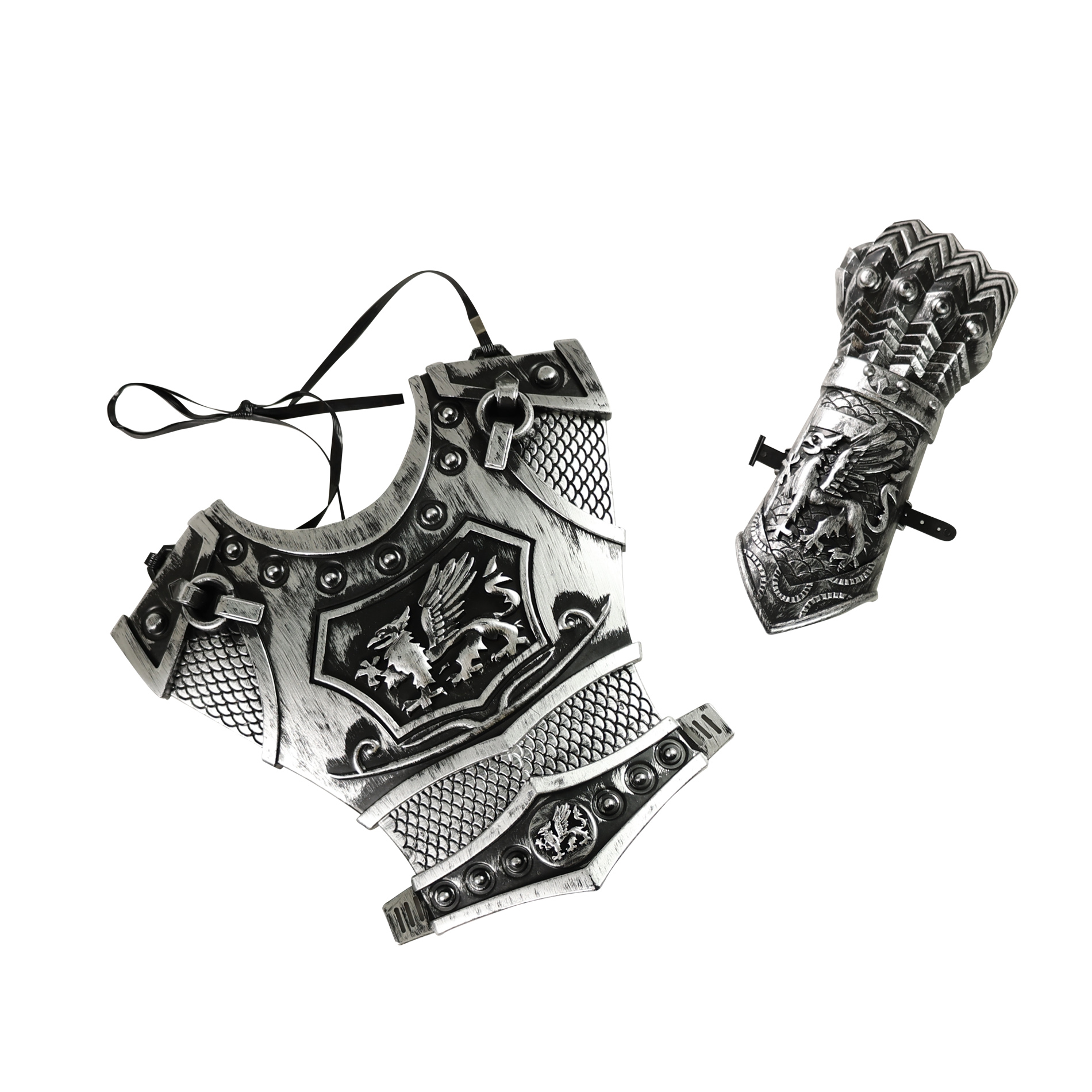 Rytířská sada s meči stříbrná