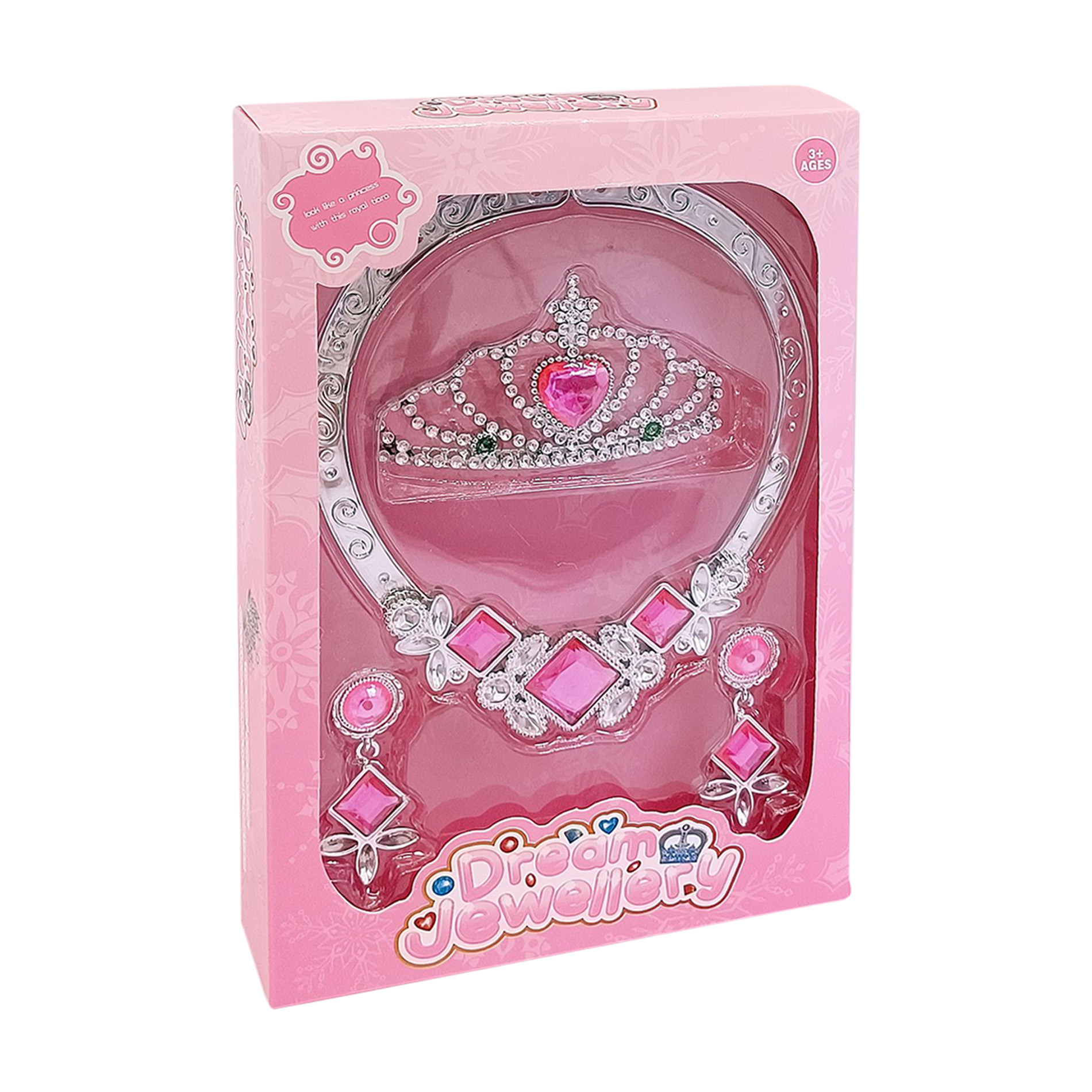 Sada princezna s náhrdelníkem růžová